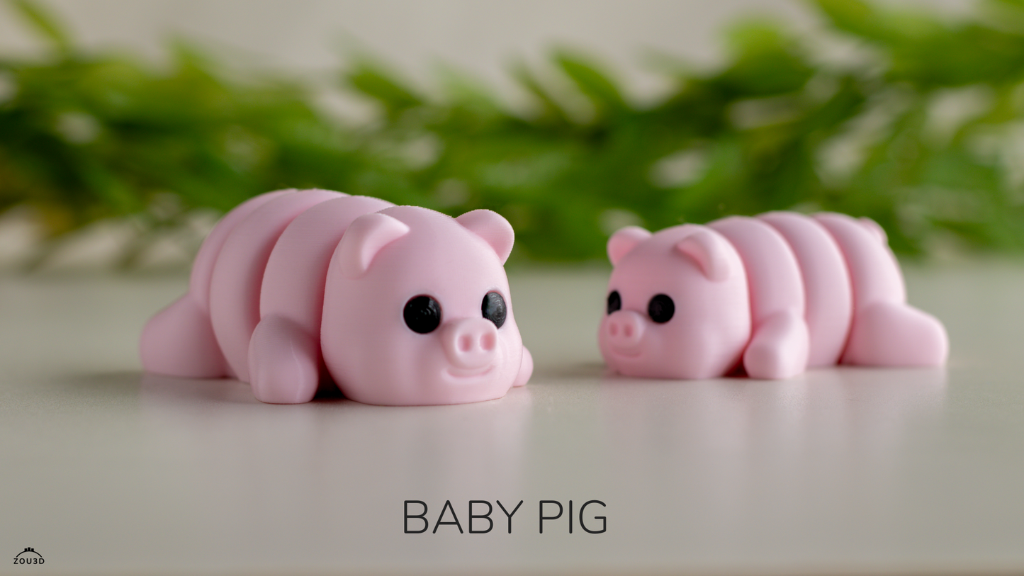 Baby Pig fidget Keychain - Tiny Lowlanders