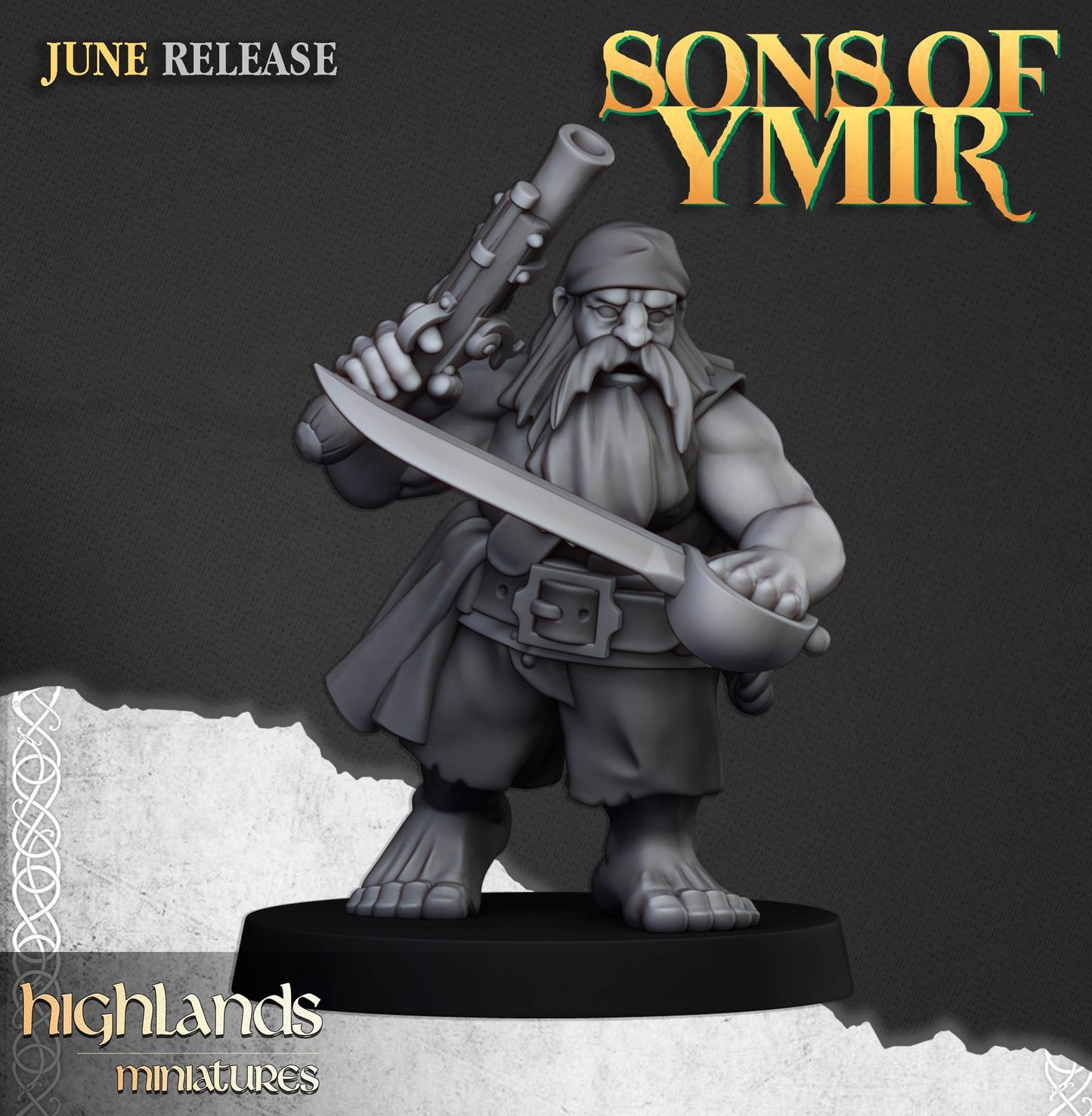 Dwarf Pirates 12x - Highlands Miniatures