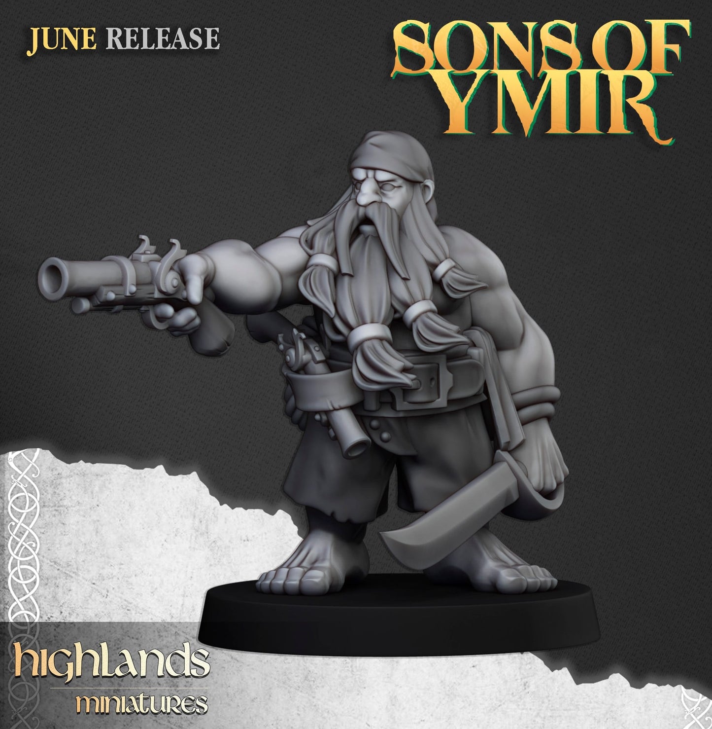 Dwarf Pirates 12x - Highlands Miniatures