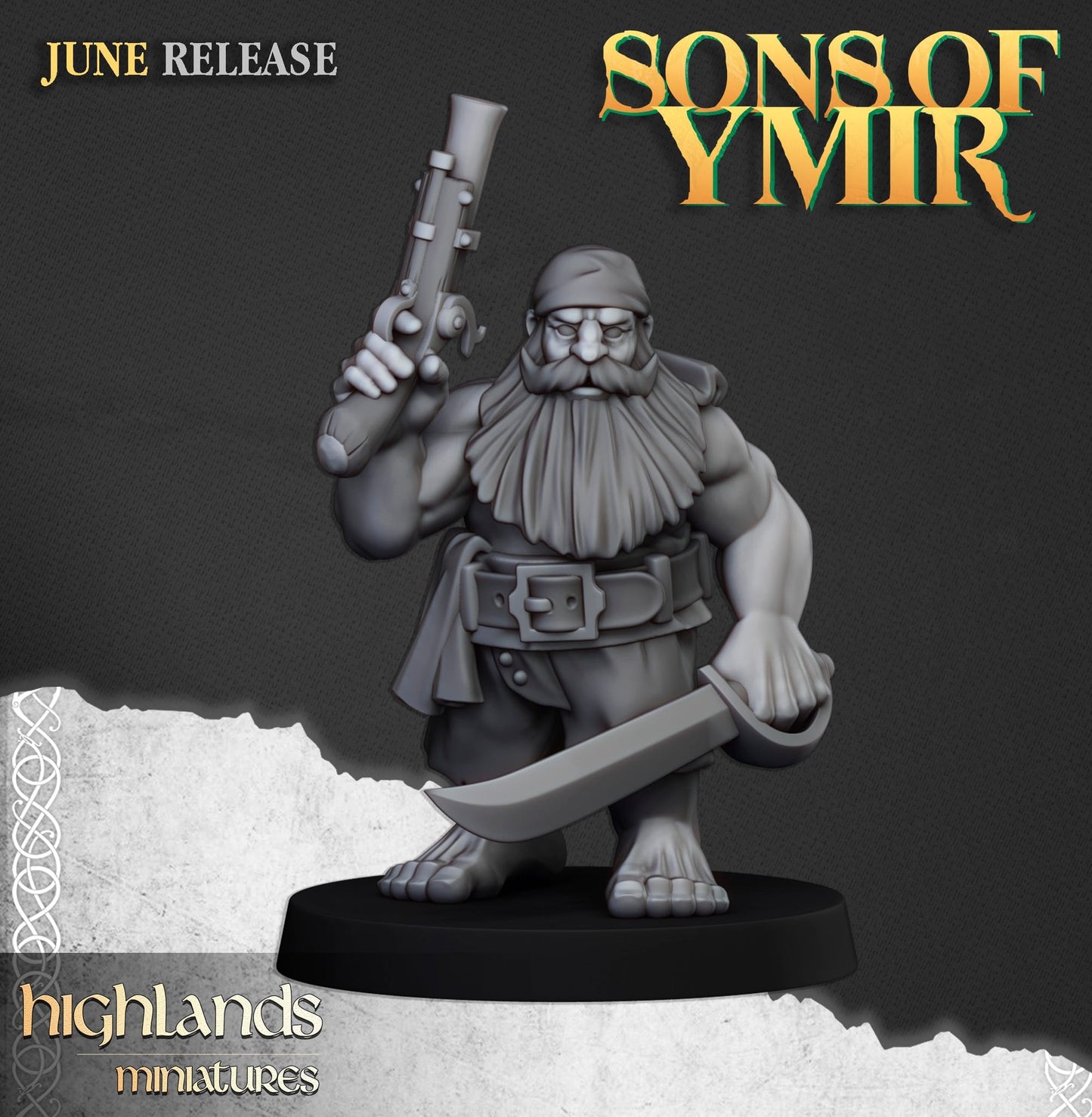 Dwarf Pirates 12x - Highlands Miniatures
