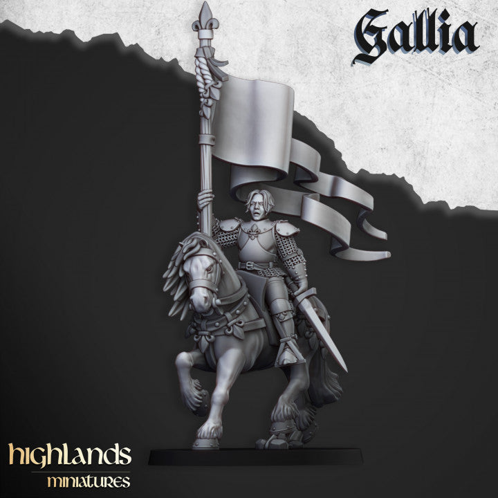 Baroness of Gallia on horse - Highlands Miniatures