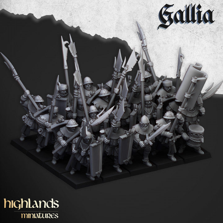 Gallia Men at Arms 20x - Highlands Miniatures