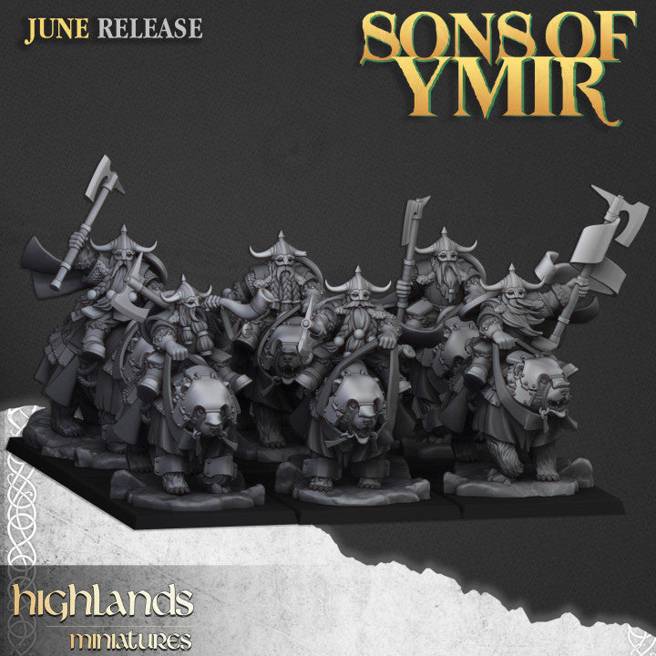 Dwarf Heavy Cavalry - Highlands Miniatures