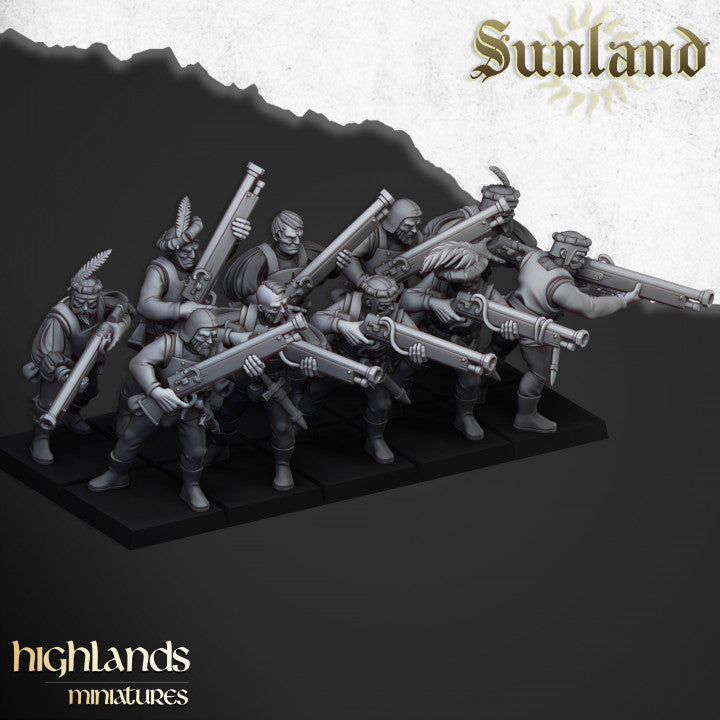 Sunland Arquebusiers 10x - Highlands Miniatures