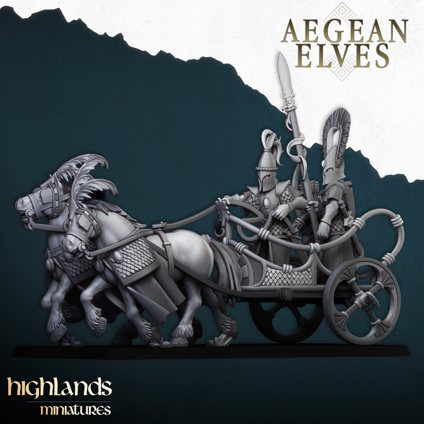 Aegean Elves Chariot- Highlands Miniatures