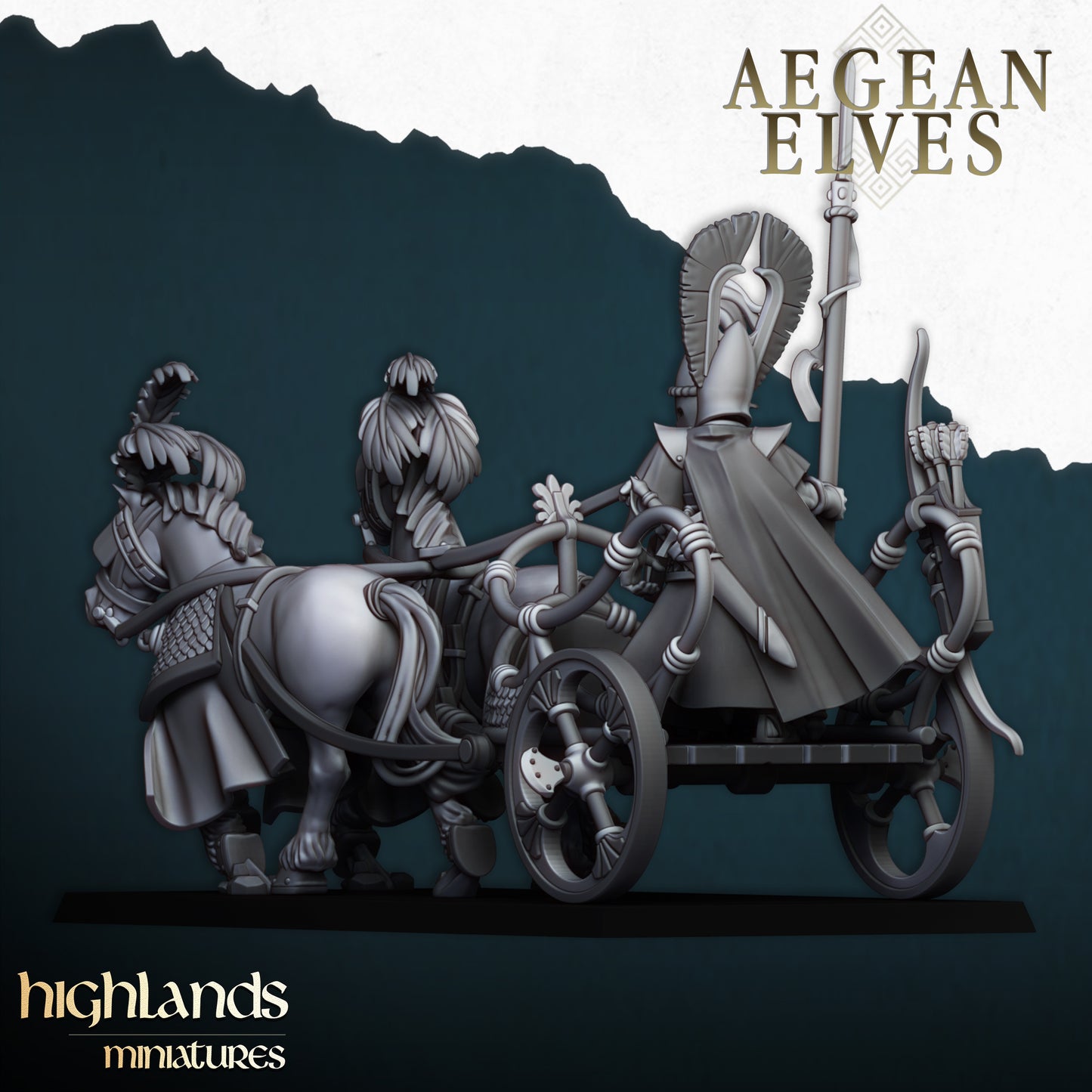 Aegean Elves Chariot- Highlands Miniatures
