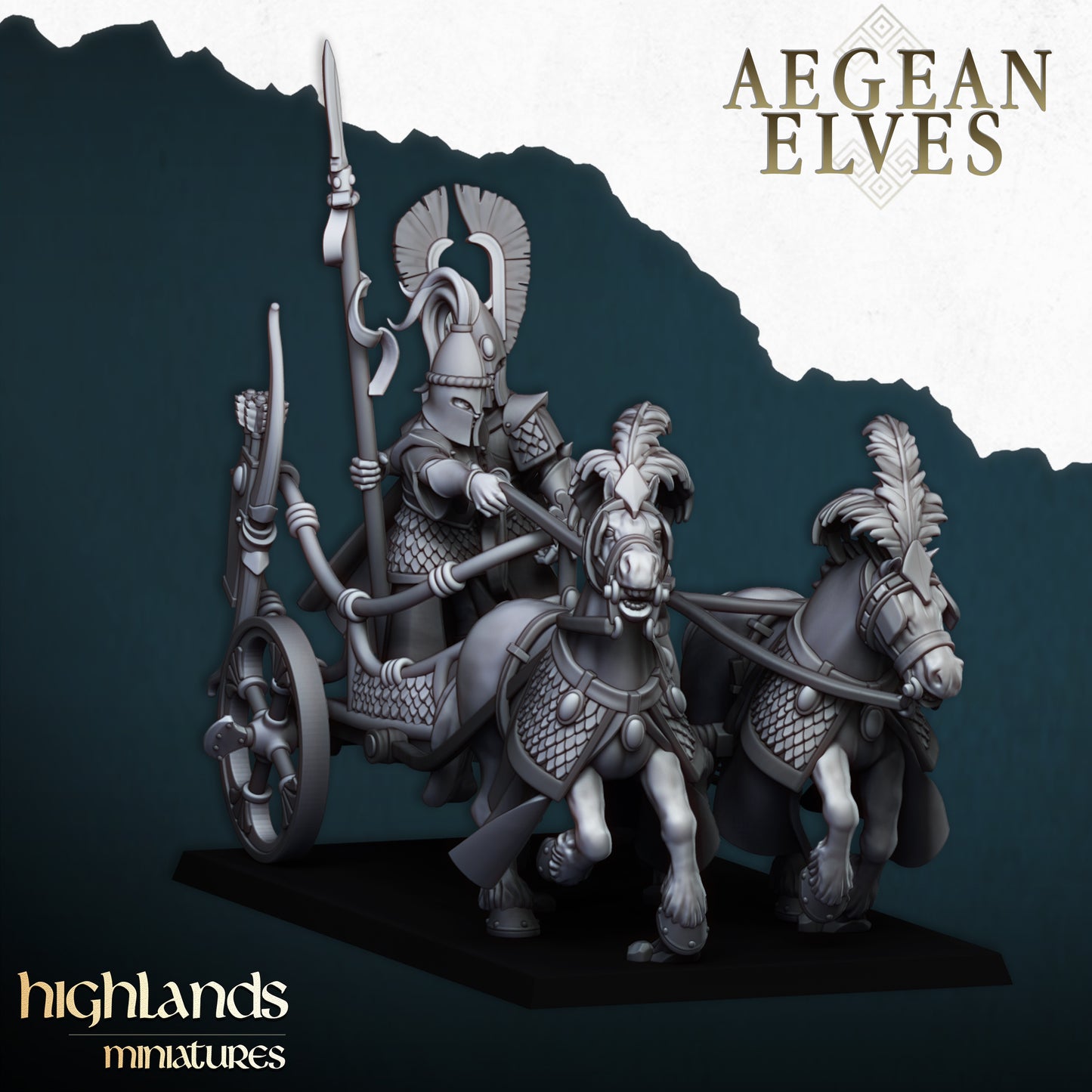 Aegean Elves Chariot- Highlands Miniatures