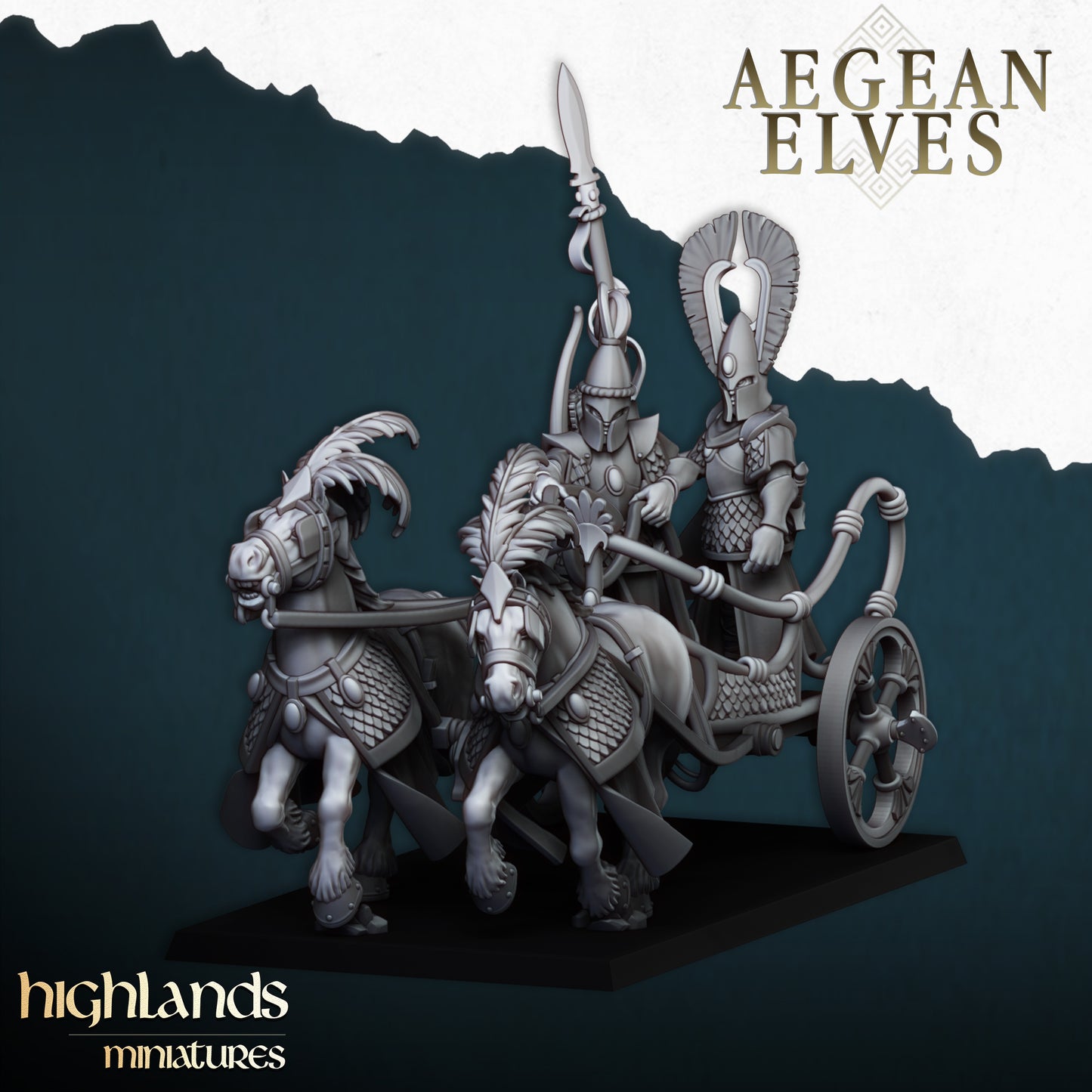 Aegean Elves Chariot- Highlands Miniatures