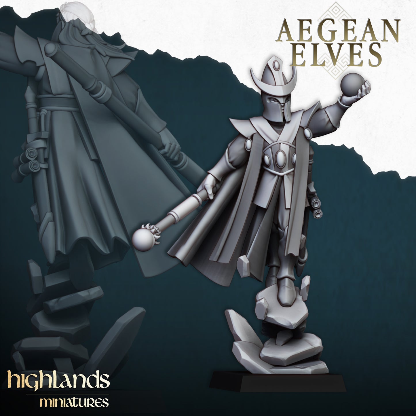 Aegean Elves Mage- Highlands Miniatures