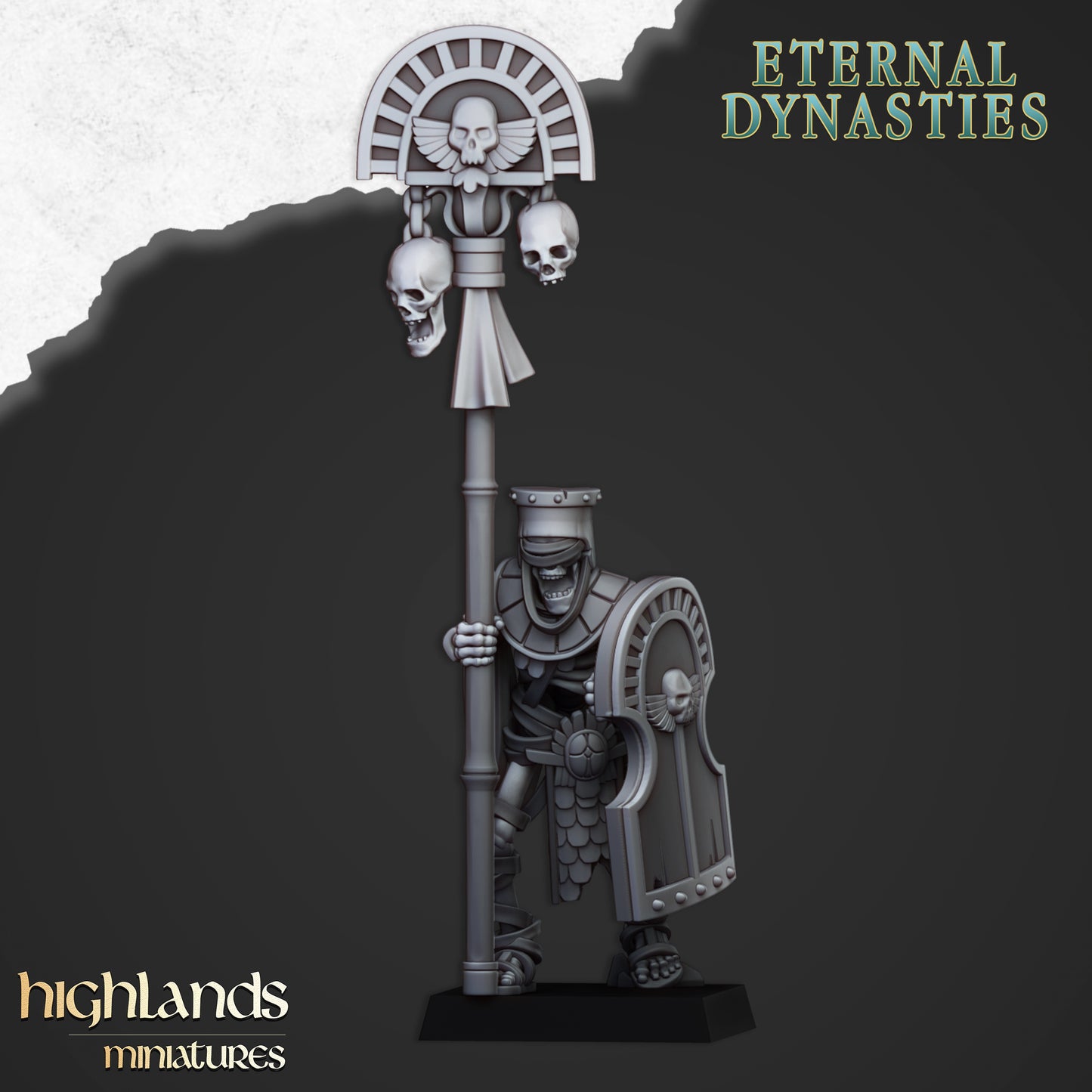 Eternal Dynasties Ancient Guard with Halberds 10x - Highlands Miniatures
