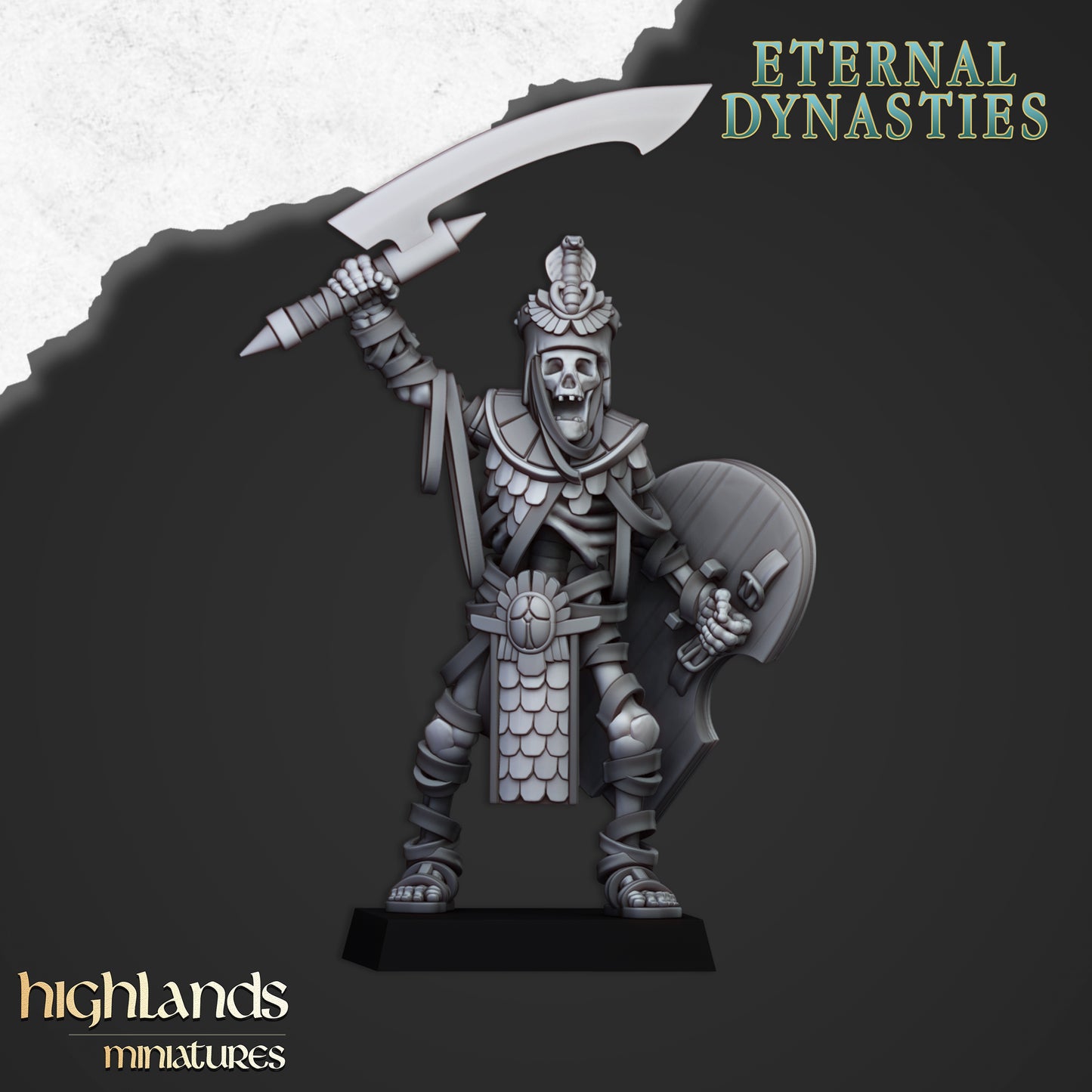 Eternal Dynasties Ancient Guard with Halberds 10x - Highlands Miniatures