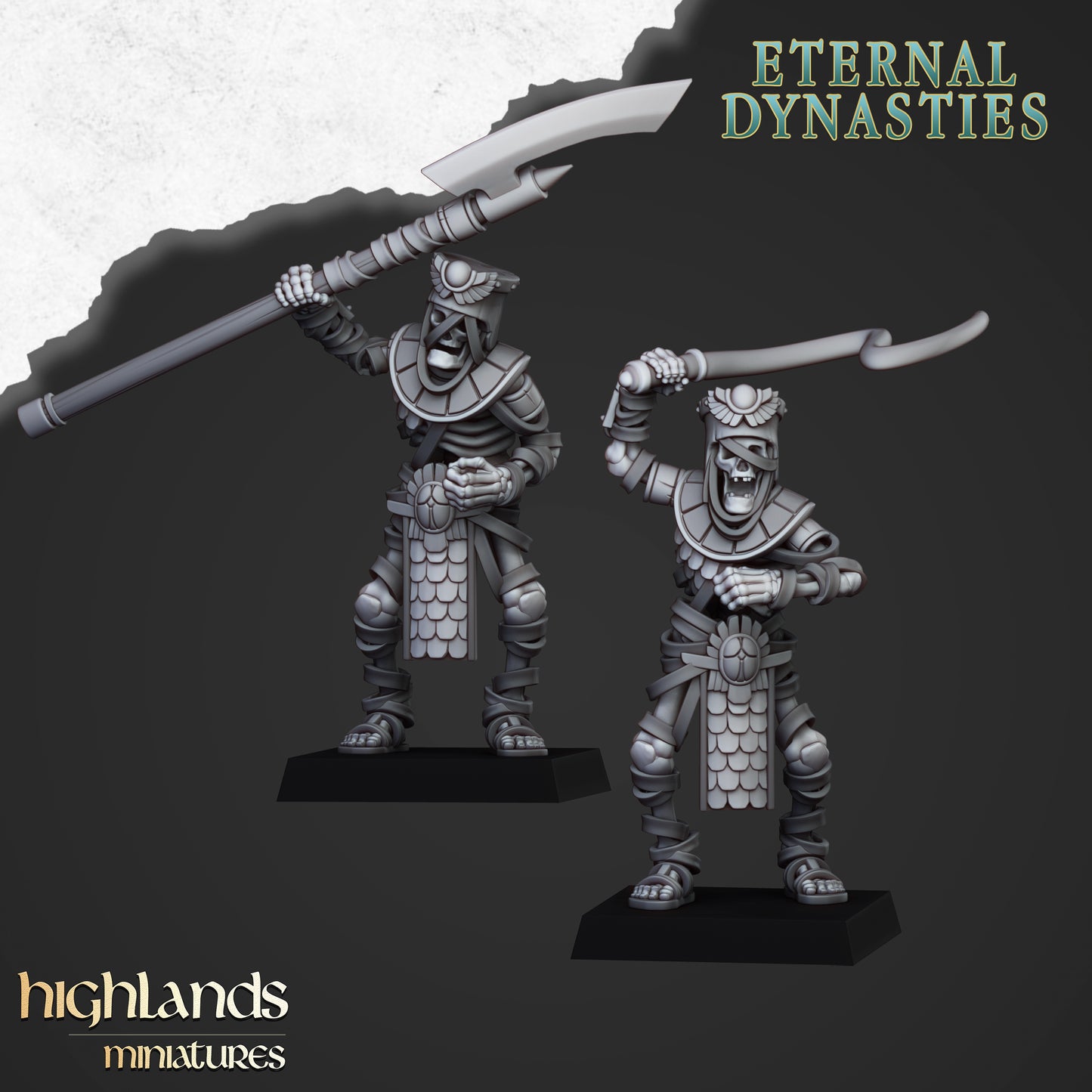 Eternal Dynasties Ancient Guard Chariot Crew 2x - Highlands Miniatures