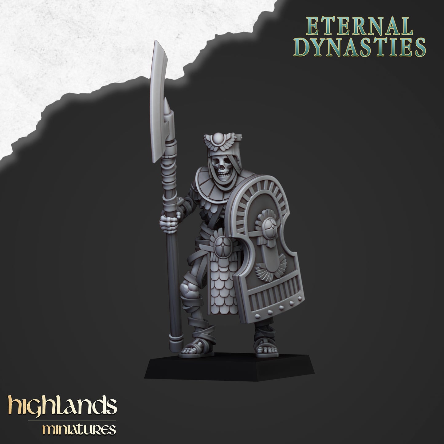 Eternal Dynasties Ancient Guard with Halberds 10x - Highlands Miniatures