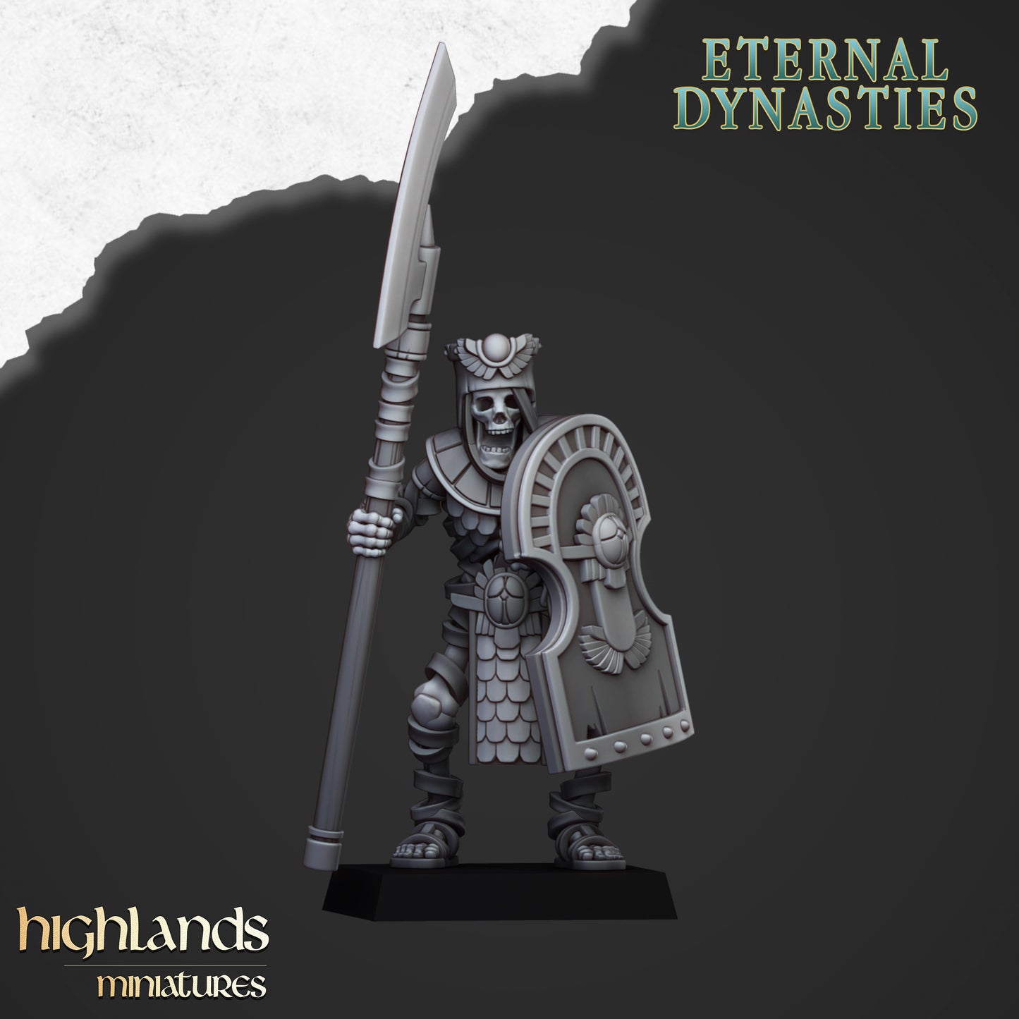 Eternal Dynasties Ancient Guard with Halberds 10x - Highlands Miniatures