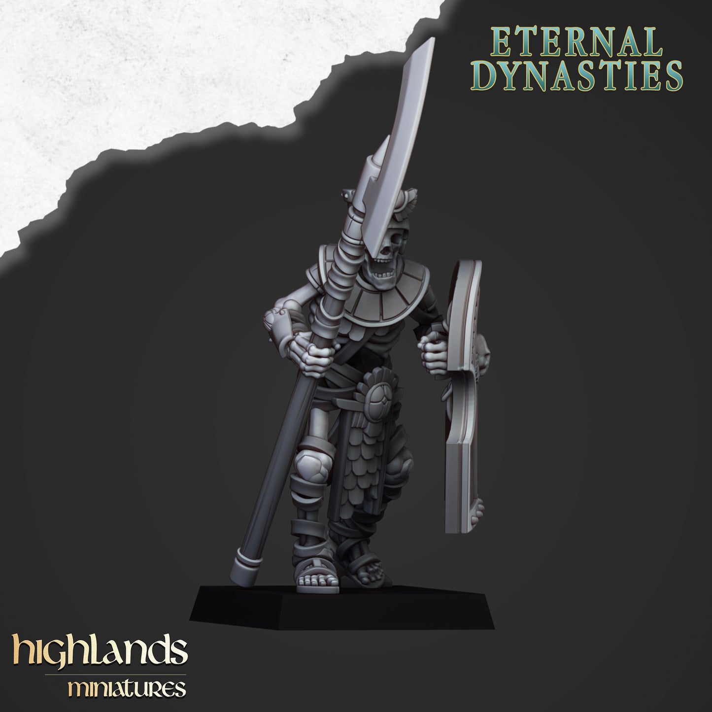 Eternal Dynasties Ancient Guard with Halberds 10x - Highlands Miniatures