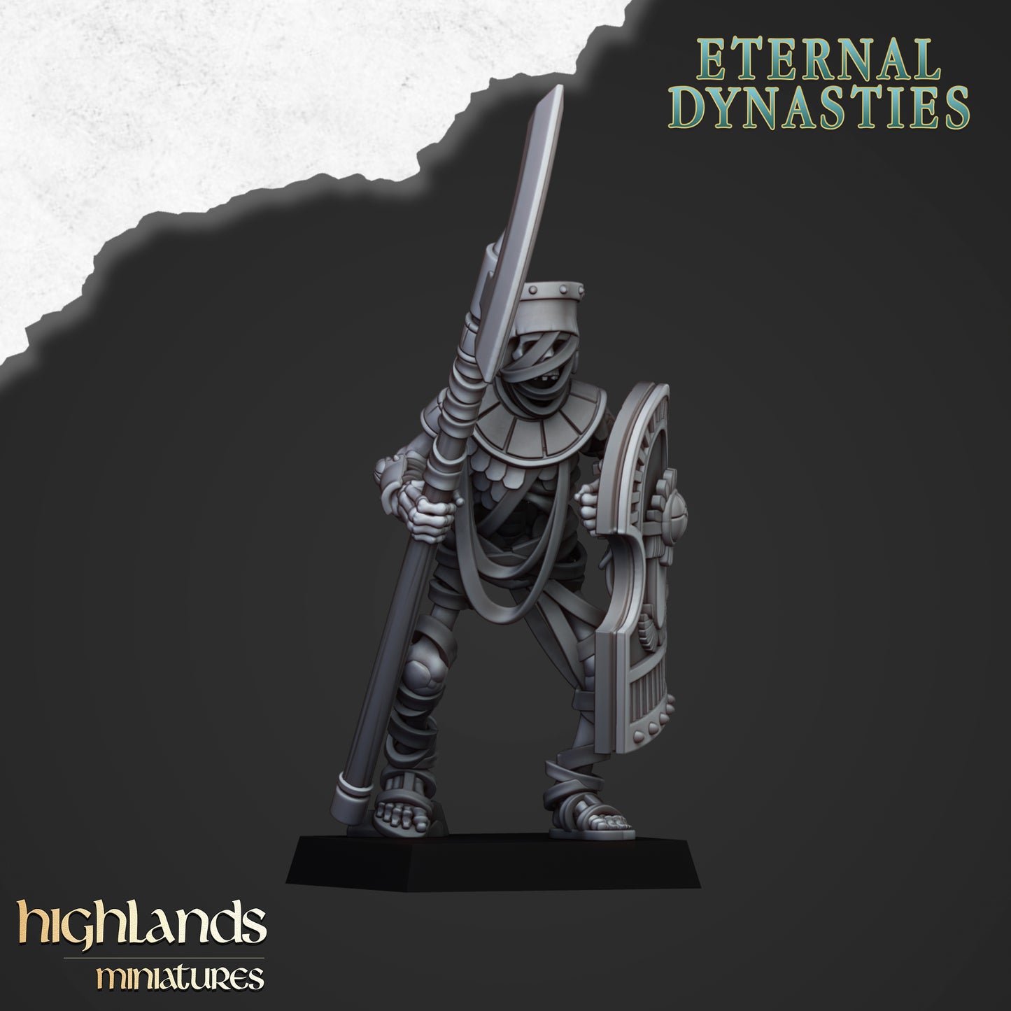 Eternal Dynasties Ancient Guard with Halberds 10x - Highlands Miniatures