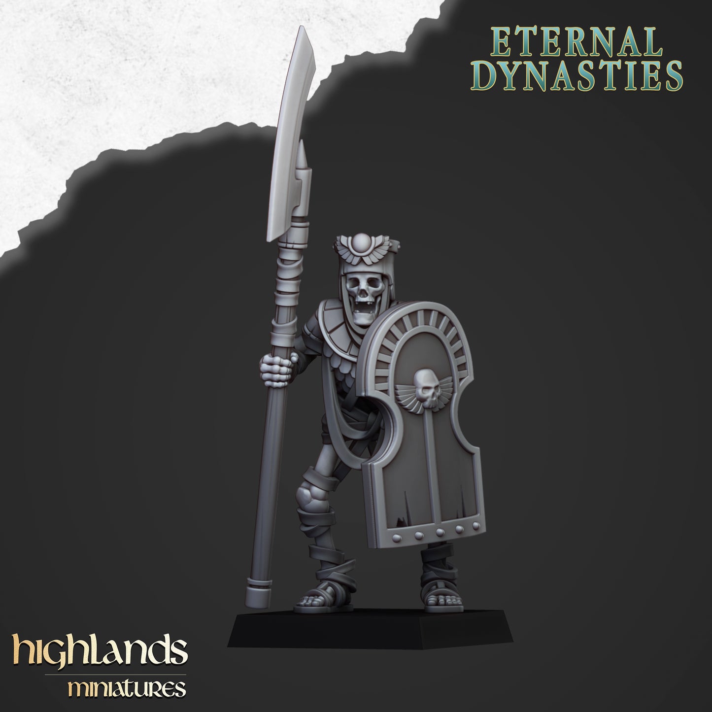 Eternal Dynasties Ancient Guard with Halberds 10x - Highlands Miniatures