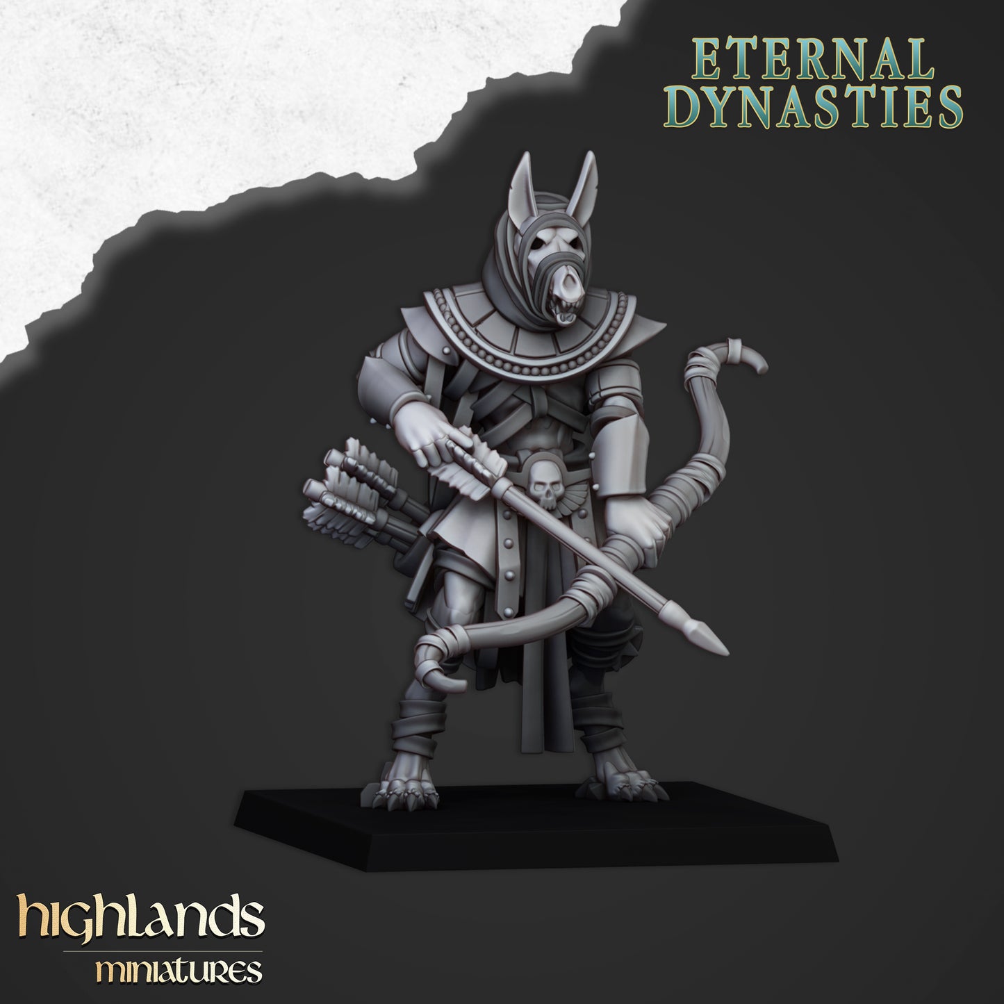Eternal Dynasties Anubis Guard with bows 3x- Highlands Miniatures