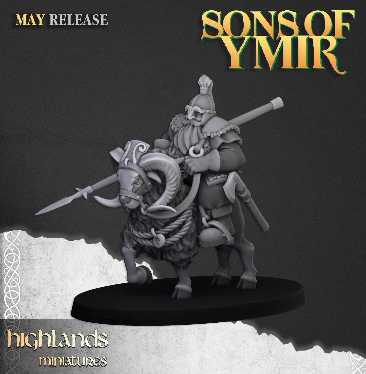 Dwarfs Mounted - Highlands Miniatures