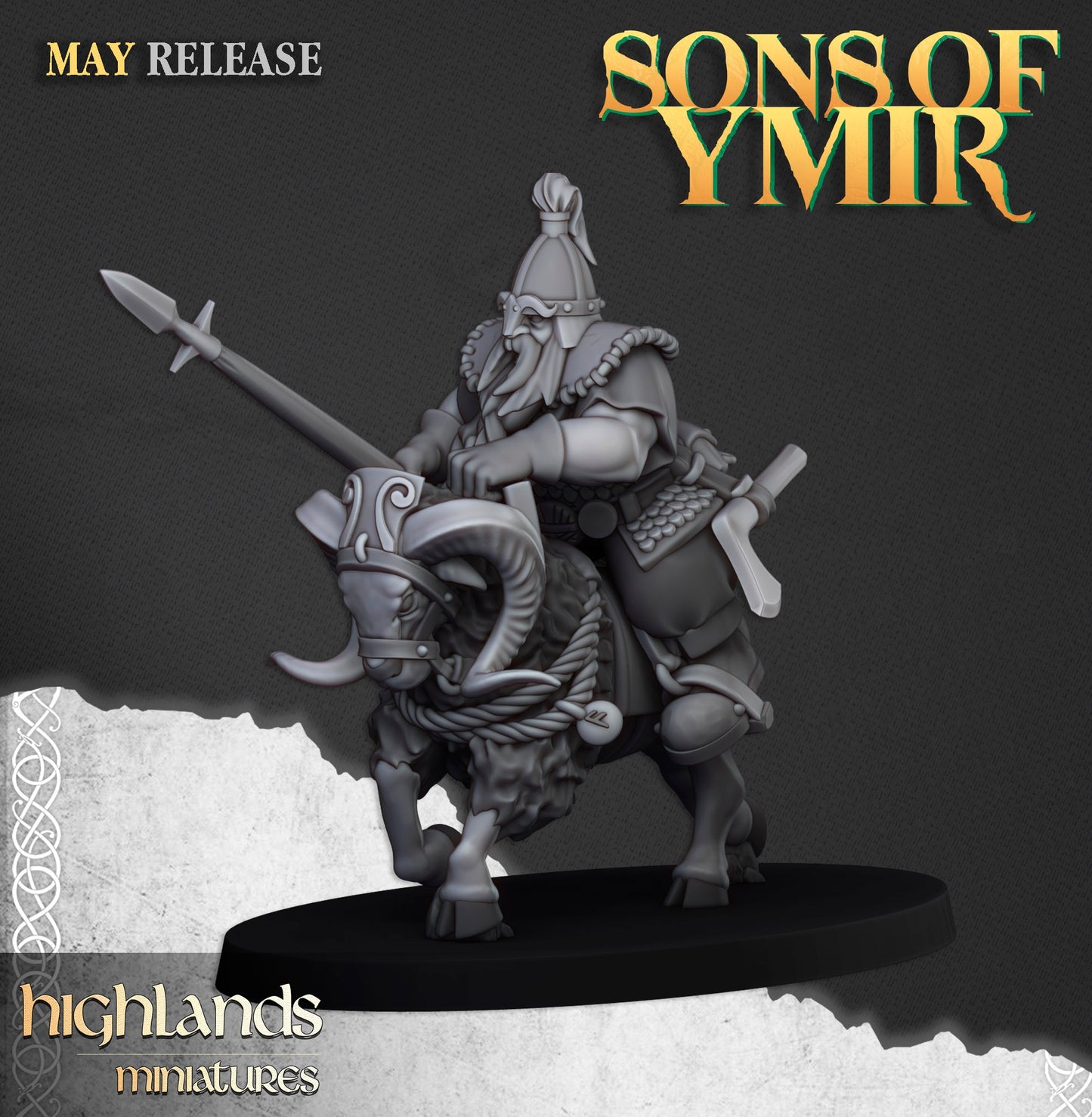 Dwarfs Mounted - Highlands Miniatures