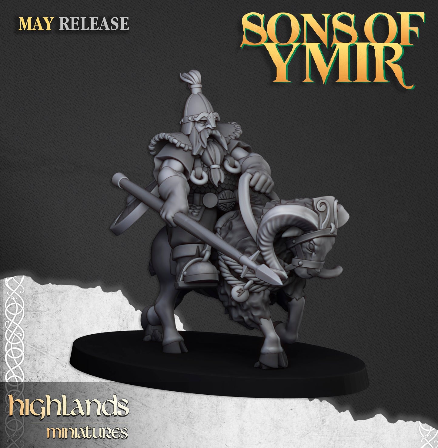 Dwarfs Mounted - Highlands Miniatures