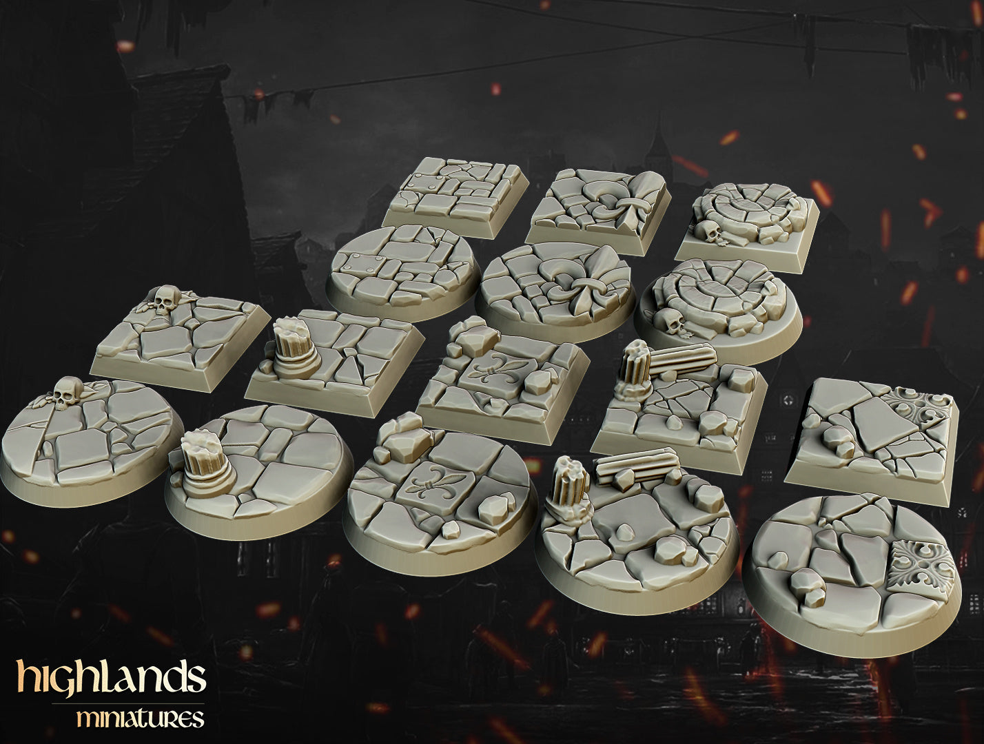 Warriors of the Lady bases 8x - Highlands Miniatures