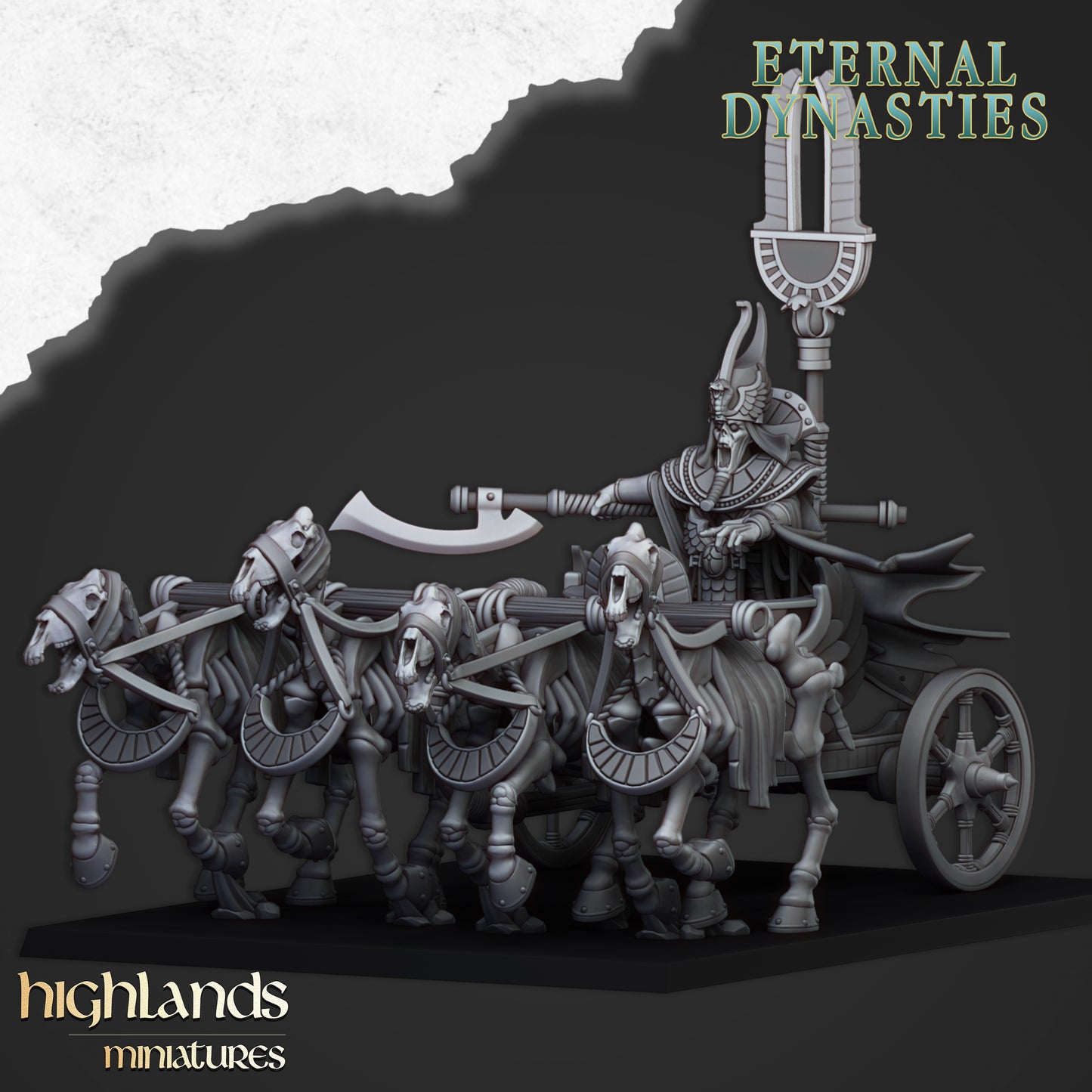Eternal Pharaoh Chariots 1x - Highlands Miniatures