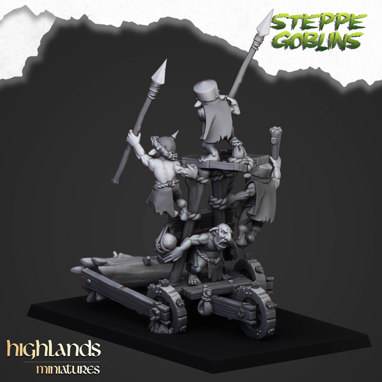 Steppe Goblins- Goblors Roller - Highlands Miniatures