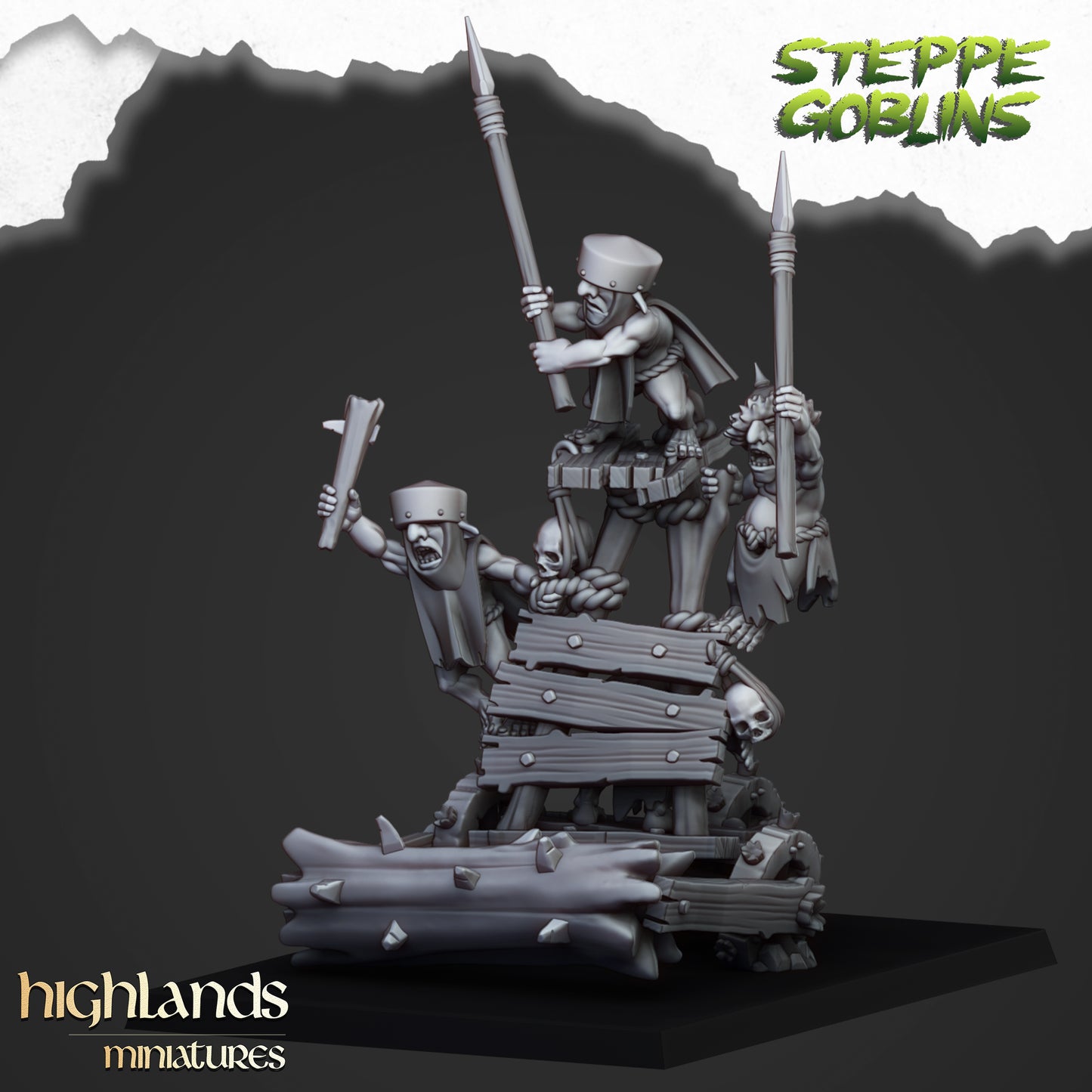 Steppe Goblins- Goblors Roller - Highlands Miniatures