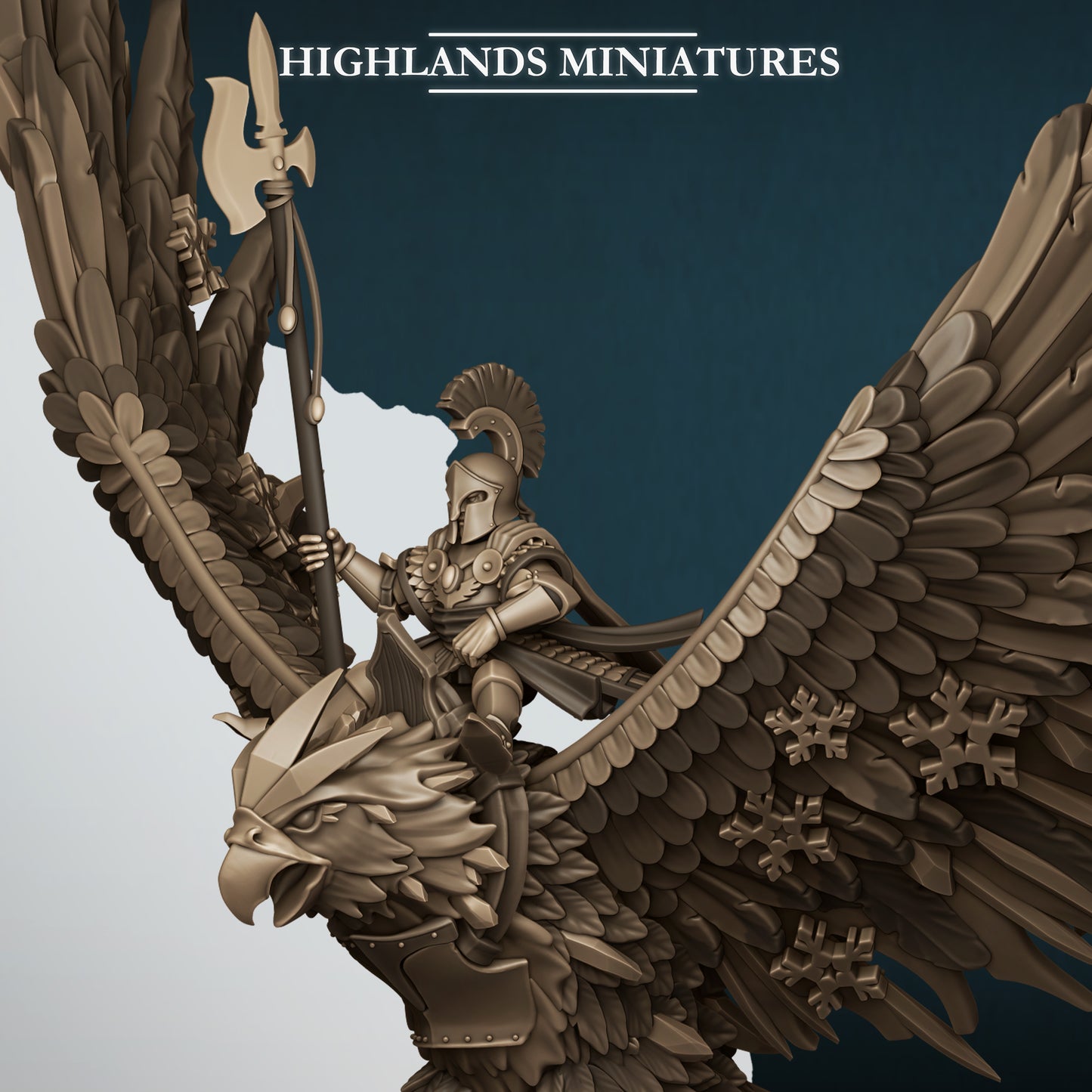 Aegean Elf Lord on Ice Phoenix- Highlands Miniatures