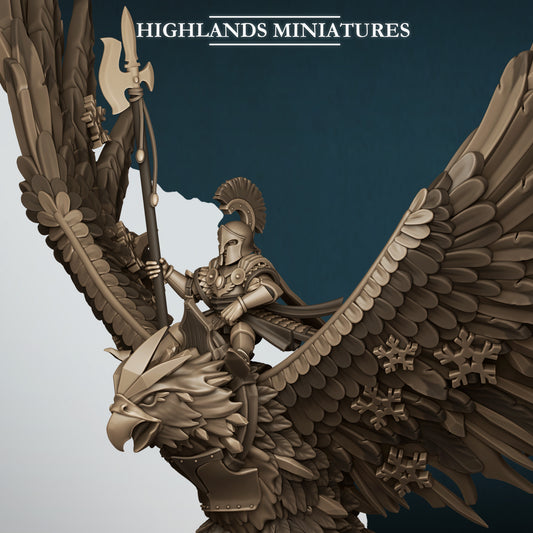 Aegean Elf Lord on Ice Phoenix- Highlands Miniatures