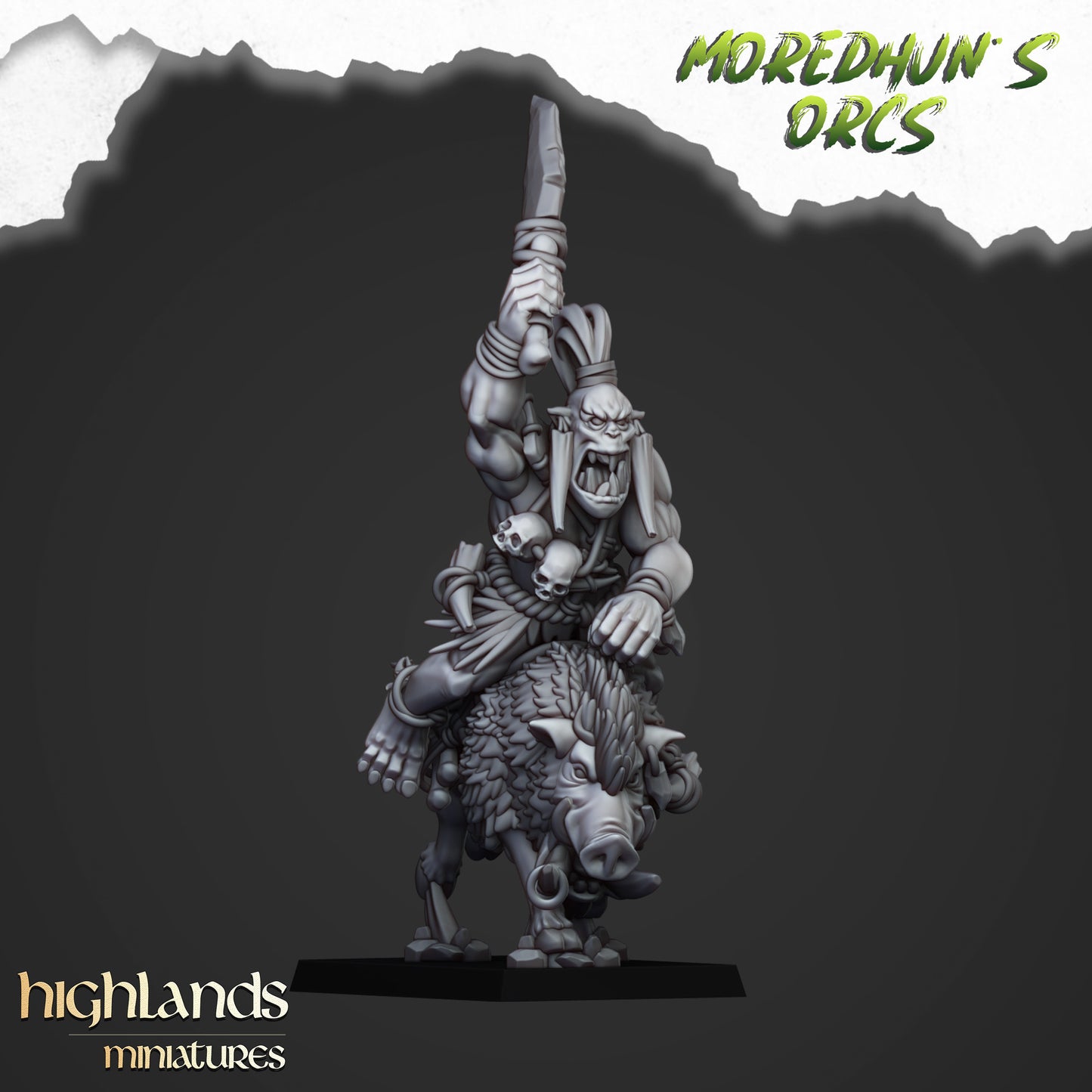 Mounted Cave Orcs 10x - Highlands Miniatures