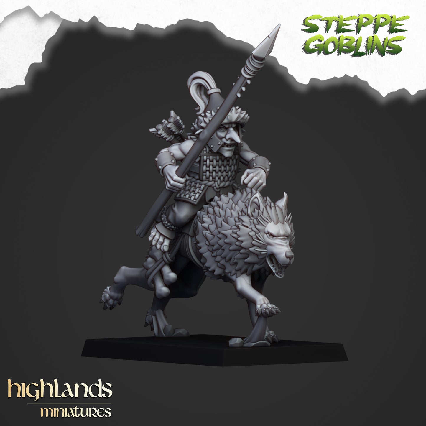Mounted Steppe Goblins 8x - Highlands Miniatures