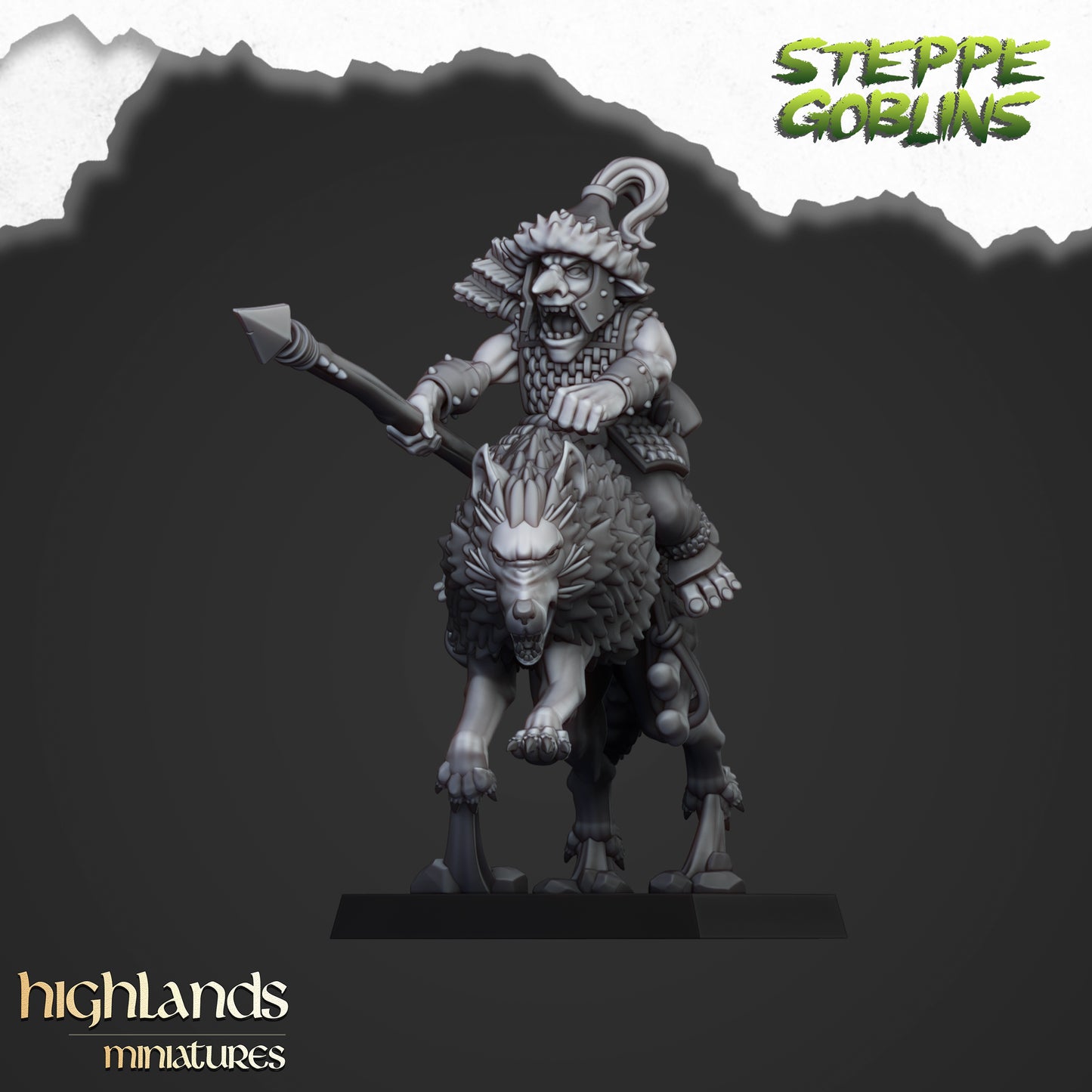 Mounted Steppe Goblins 8x - Highlands Miniatures