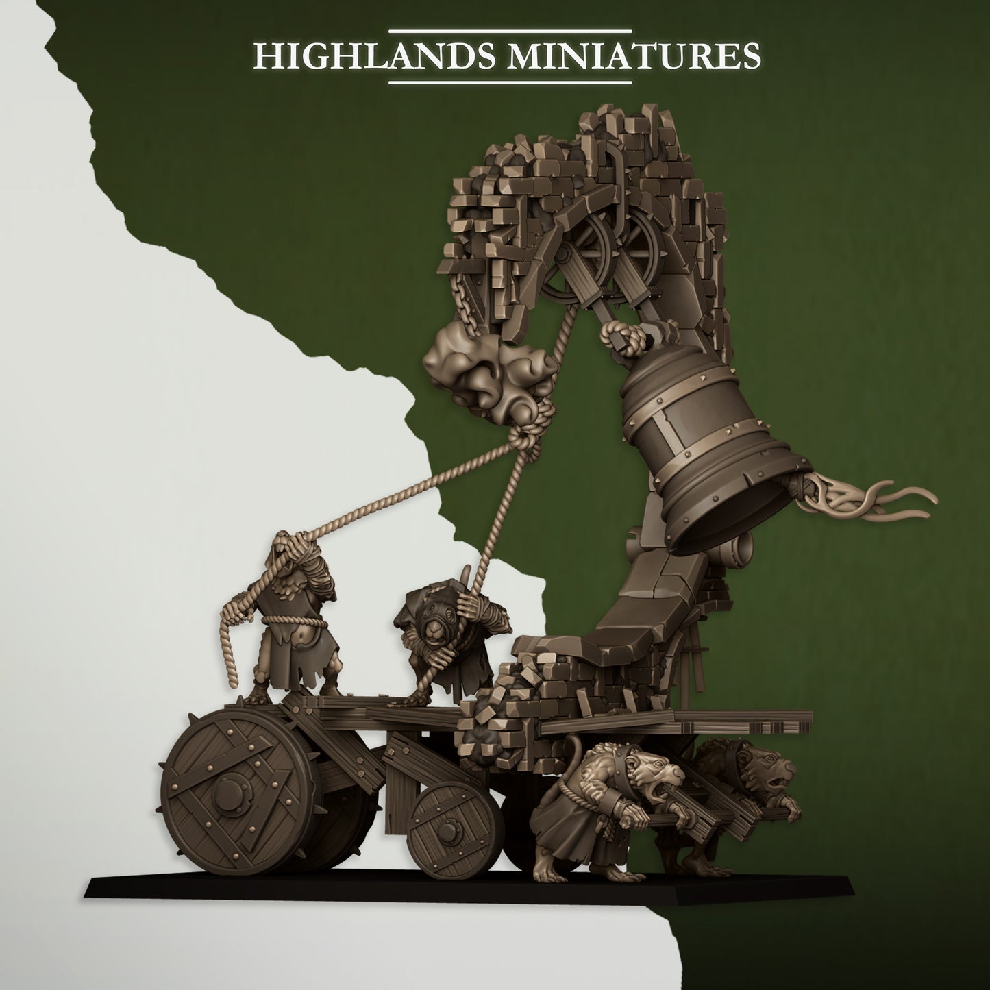 Sewer Vermin Moving Sewer With Bell - Highlands Miniatures