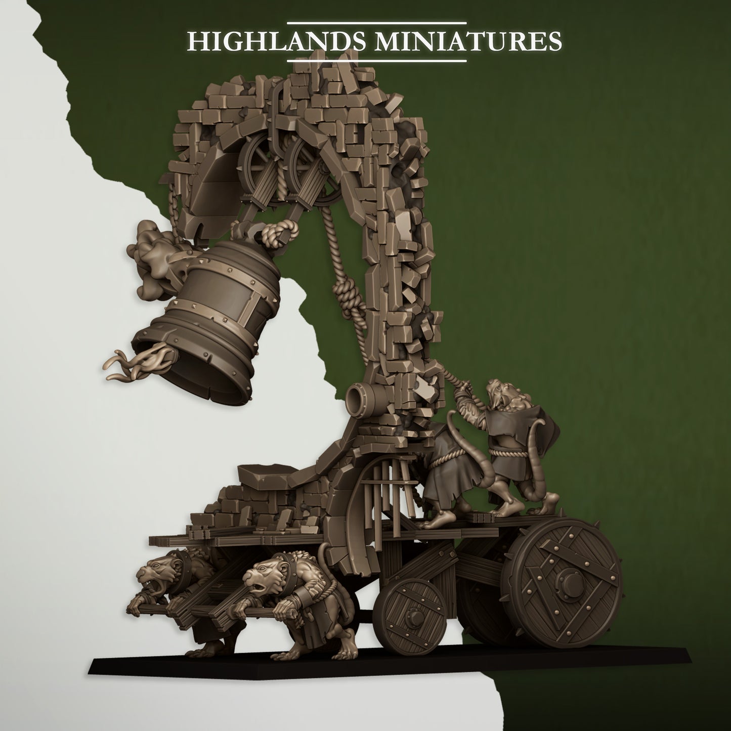 Sewer Vermin Moving Sewer With Bell - Highlands Miniatures