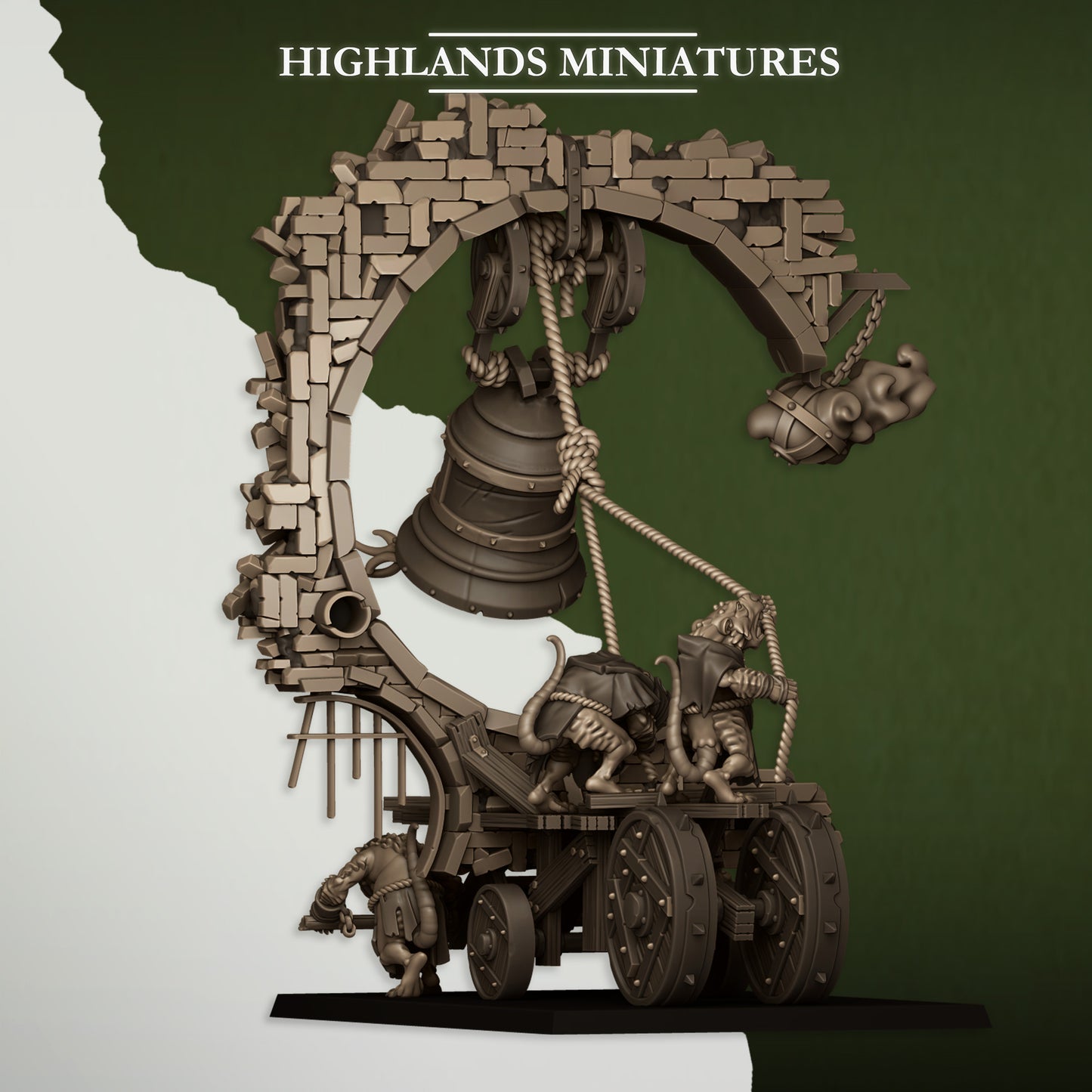 Sewer Vermin Moving Sewer With Bell - Highlands Miniatures