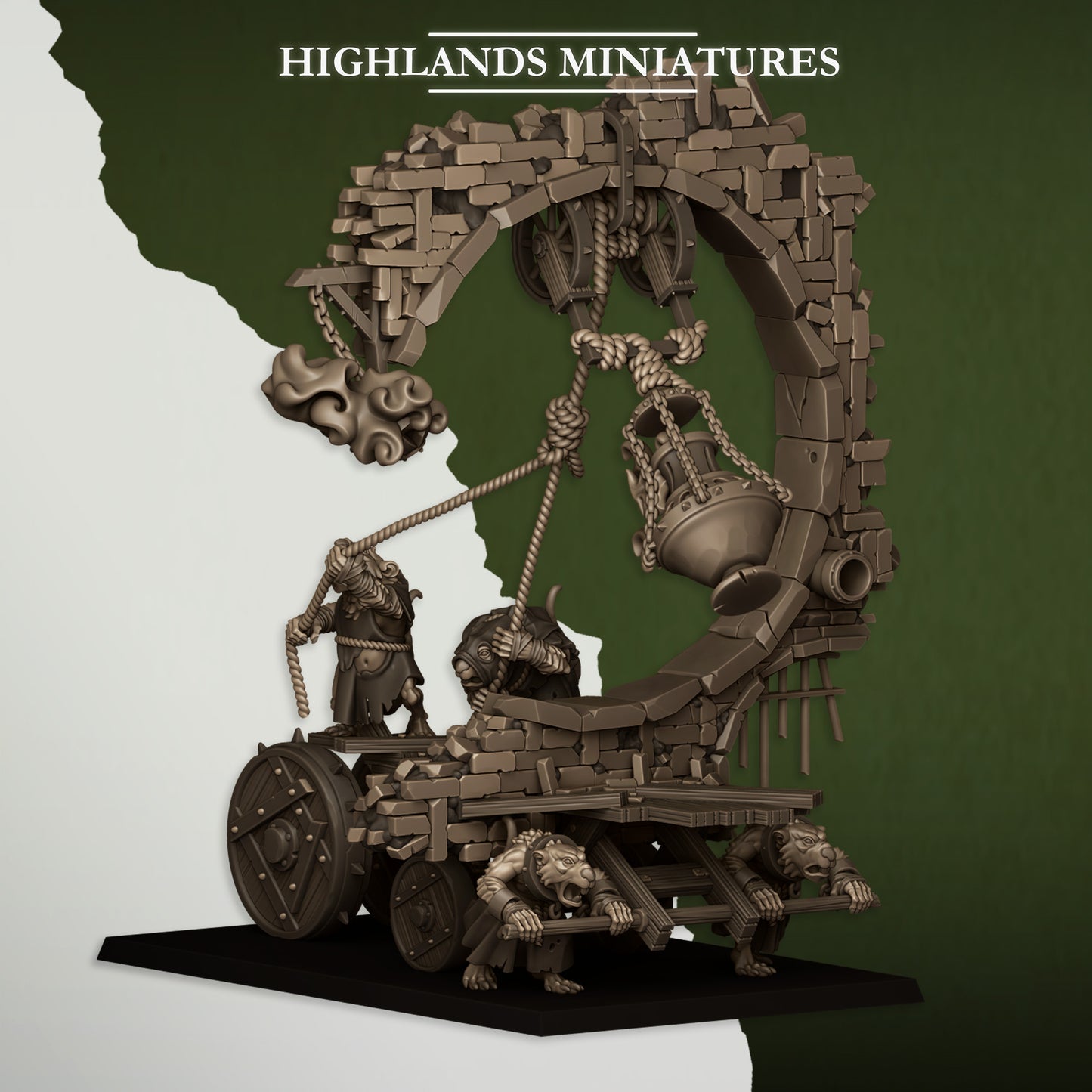 Sewer Vermin Moving Sewer With Bell - Highlands Miniatures