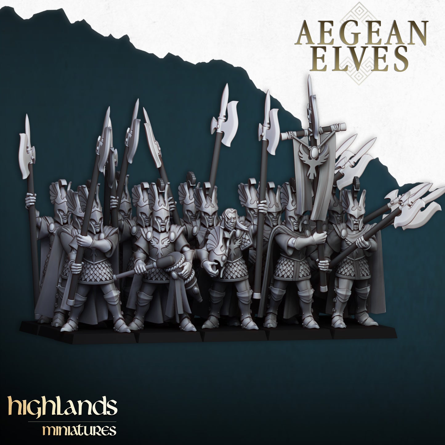 Aegean Elves Mycenaean Guard 15x - Highlands Miniatures