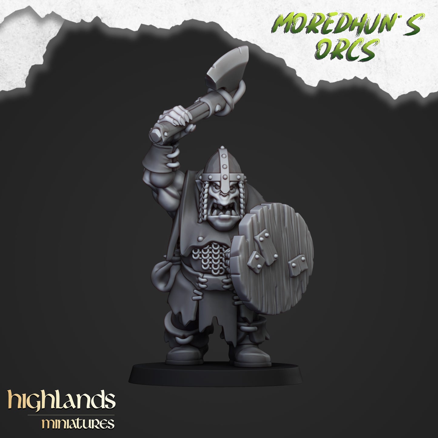 Orc Warriors with hand weapons 15x- Highlands Miniatures