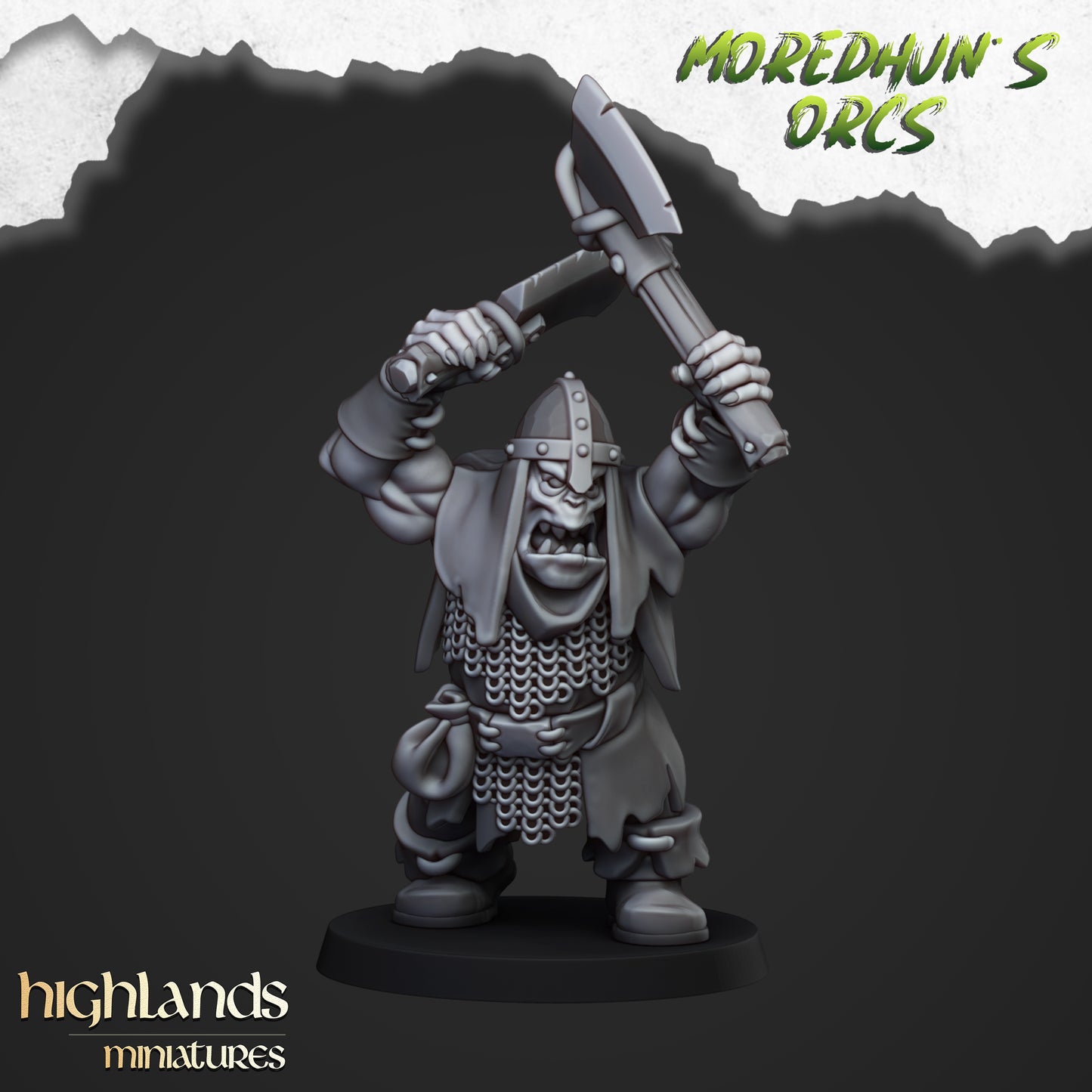 Orc Warriors with hand weapons 15x- Highlands Miniatures