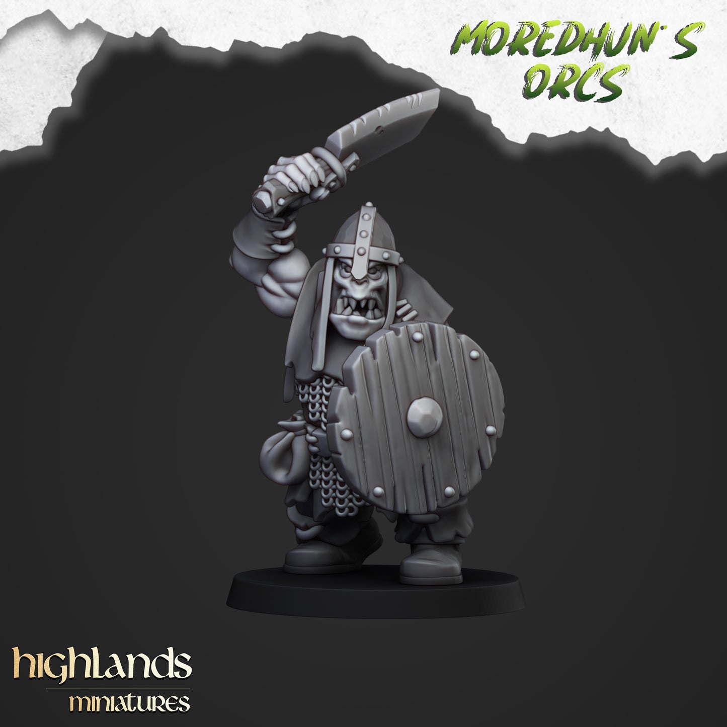 Orc Warriors with hand weapons 15x- Highlands Miniatures