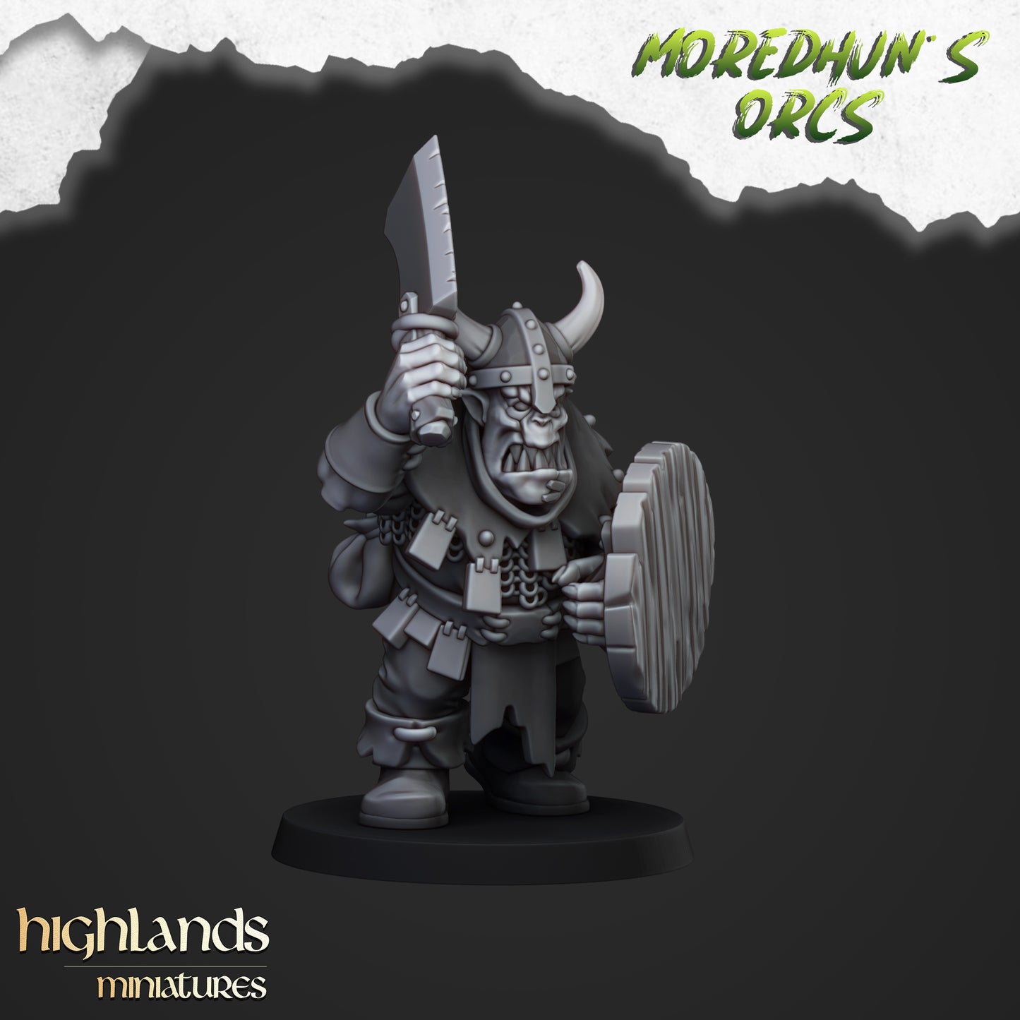 Orc Warriors with hand weapons 15x- Highlands Miniatures