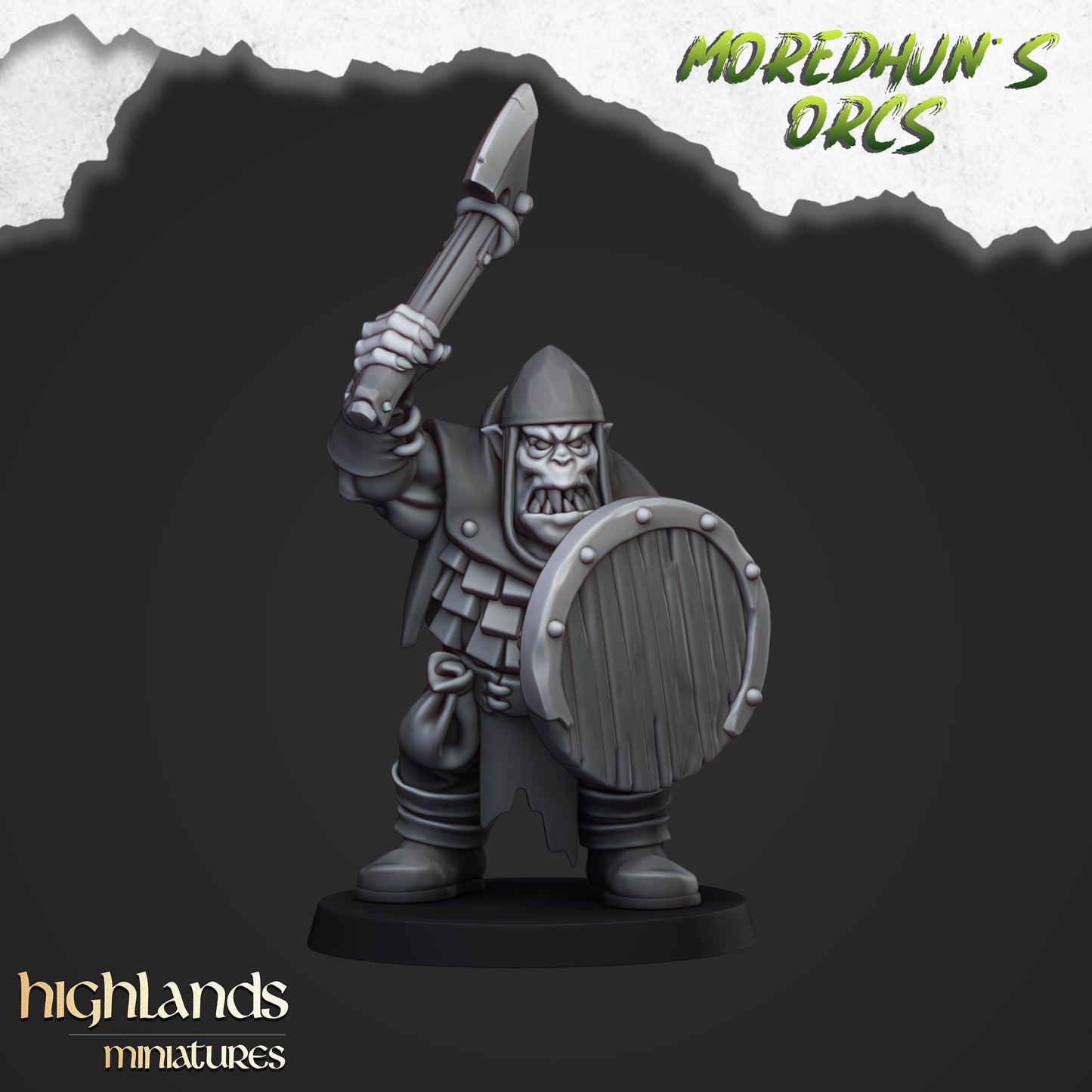Orc Warriors with hand weapons 15x- Highlands Miniatures