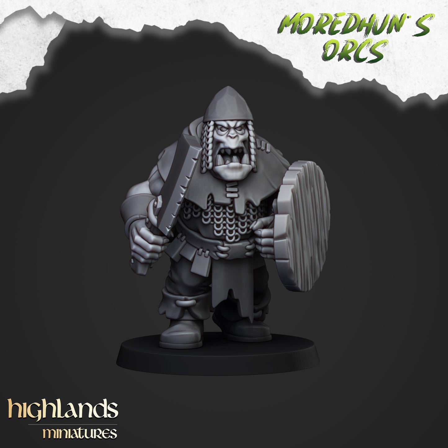 Orc Warriors with hand weapons 15x- Highlands Miniatures