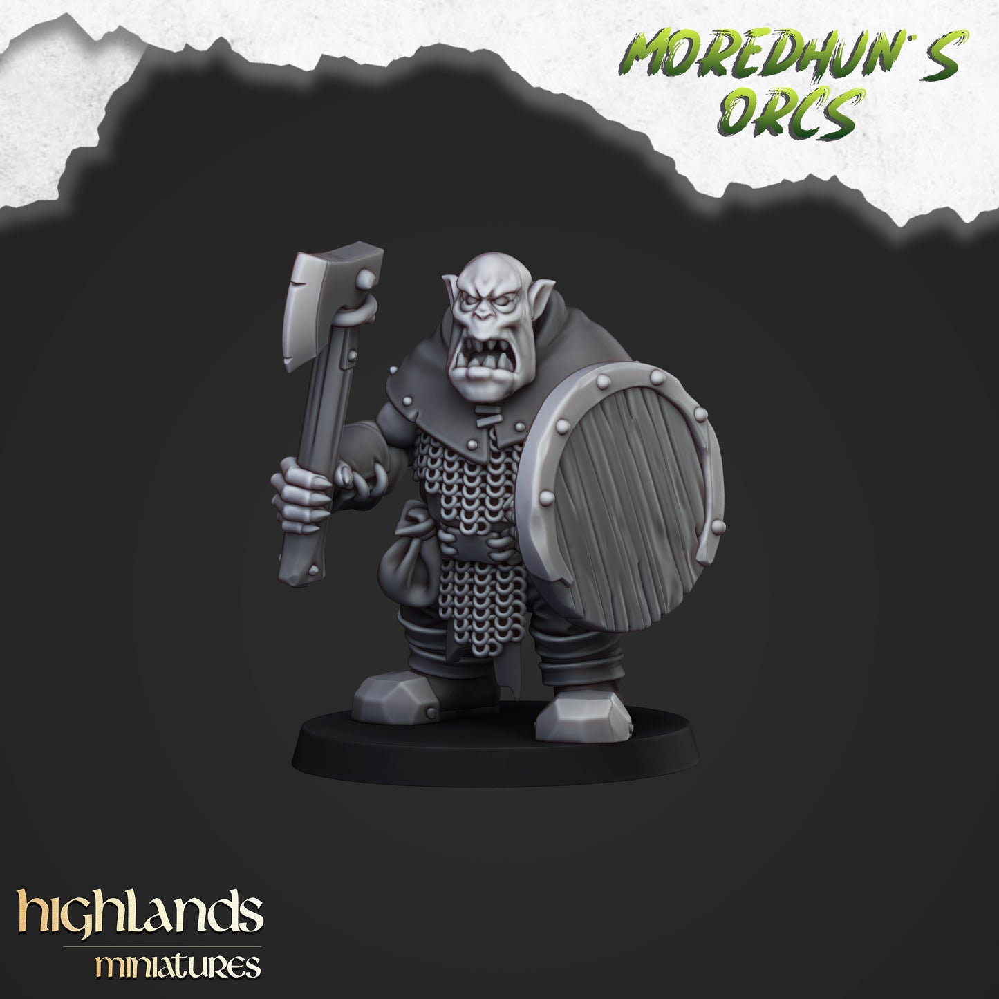 Orc Warriors with hand weapons 15x- Highlands Miniatures