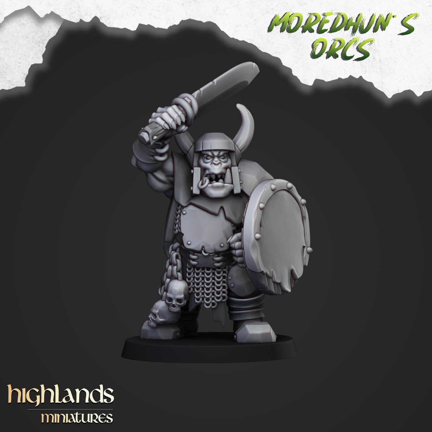 Orc Warriors with hand weapons 15x- Highlands Miniatures