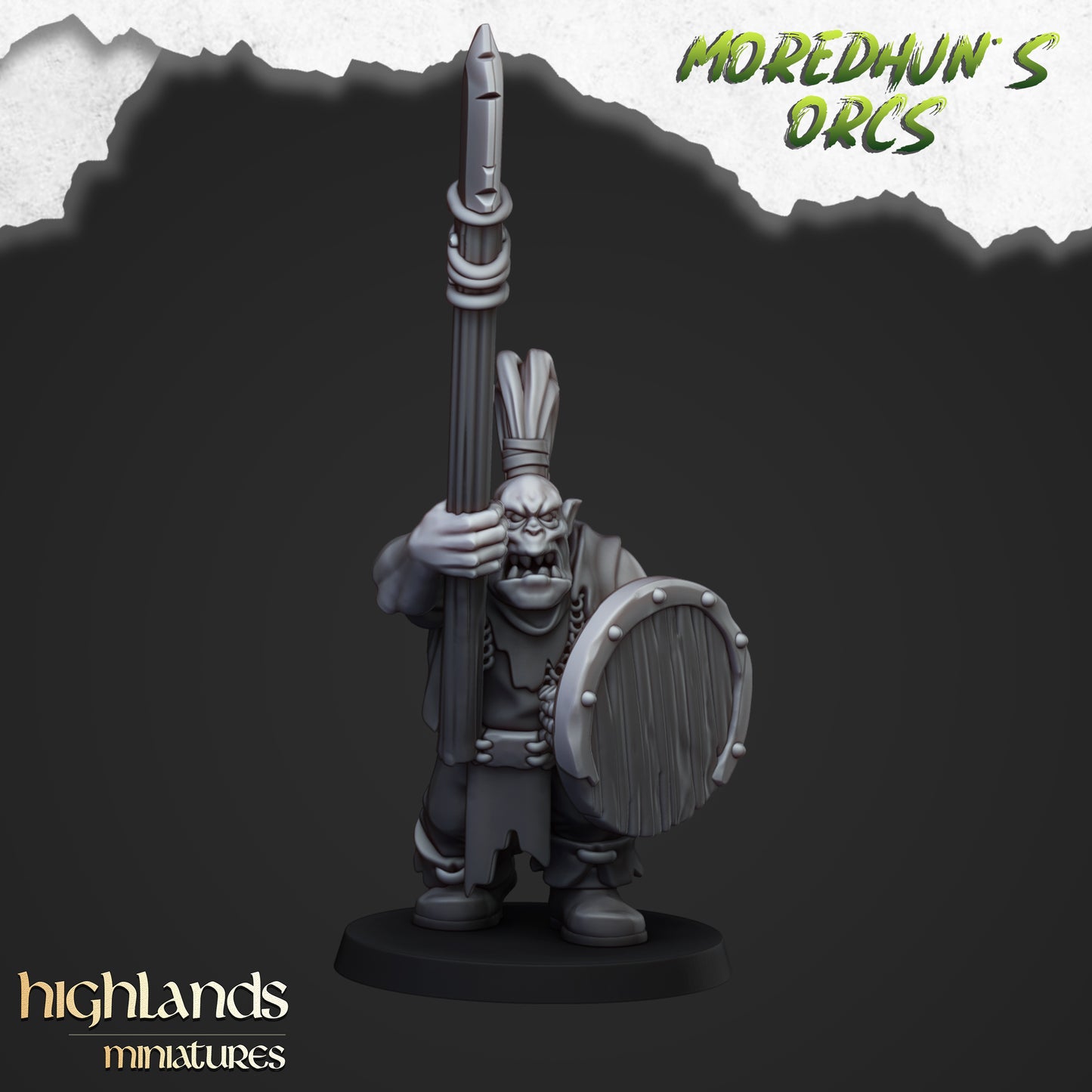 Orc Warriors with spears 15x- Highlands Miniatures