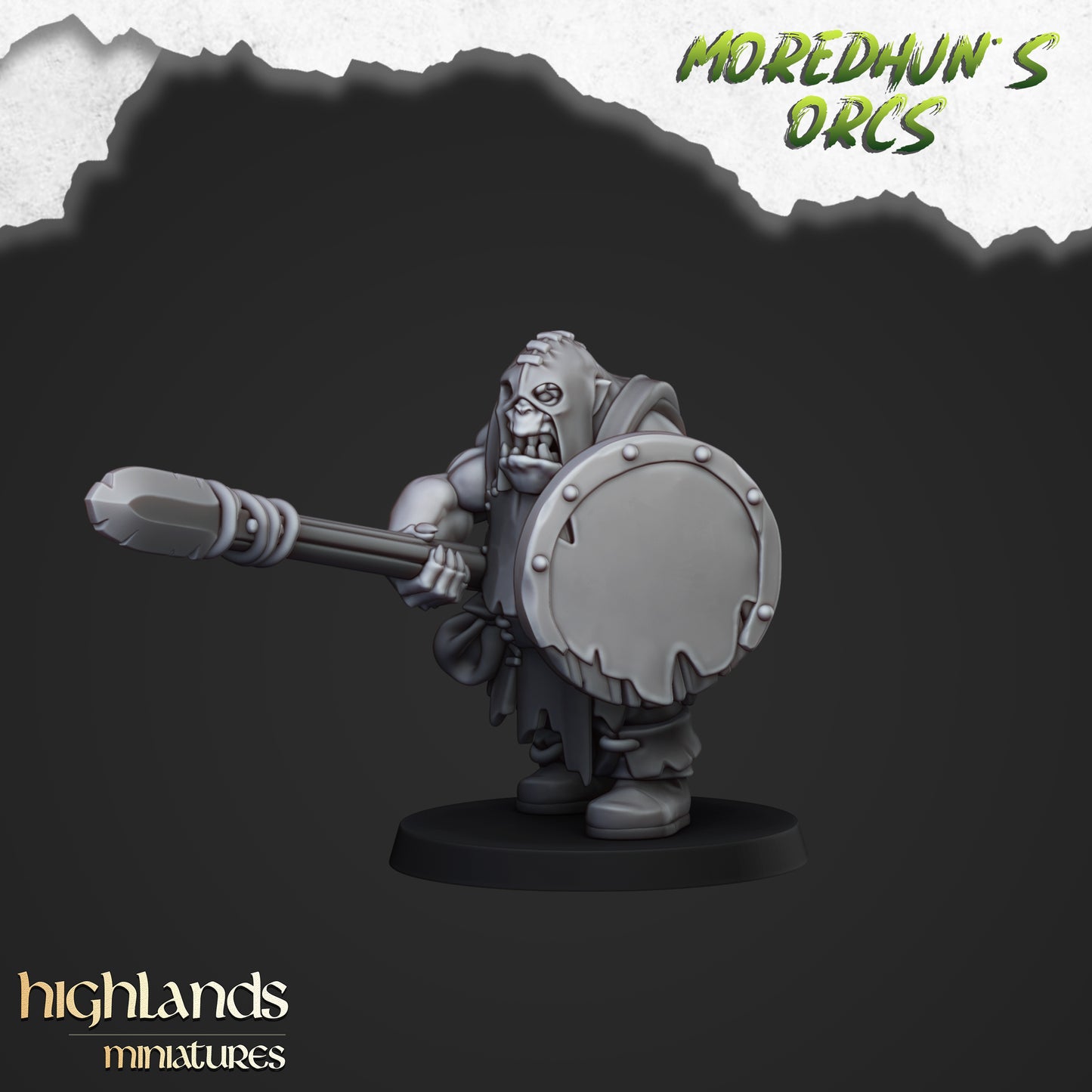 Orc Warriors with spears 15x- Highlands Miniatures