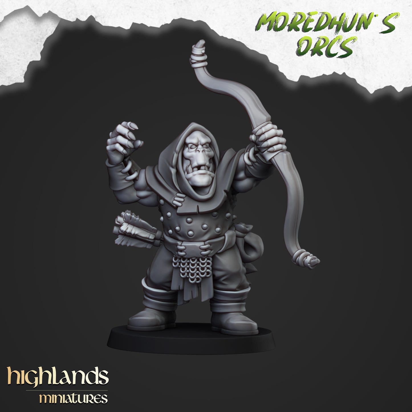 Orcs with bows 10x- Highlands Miniatures